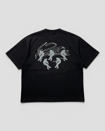 FLOTANTE BLACK OVERSIZED TEE – SN2 STUDIOS