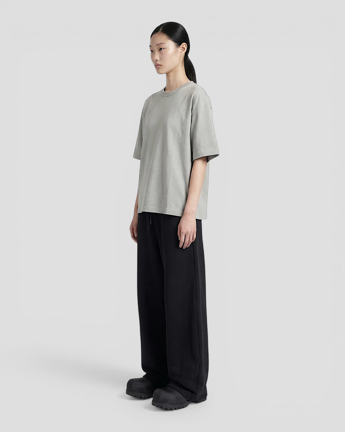 Norte Oversized Blank Light Grey Tee V2
