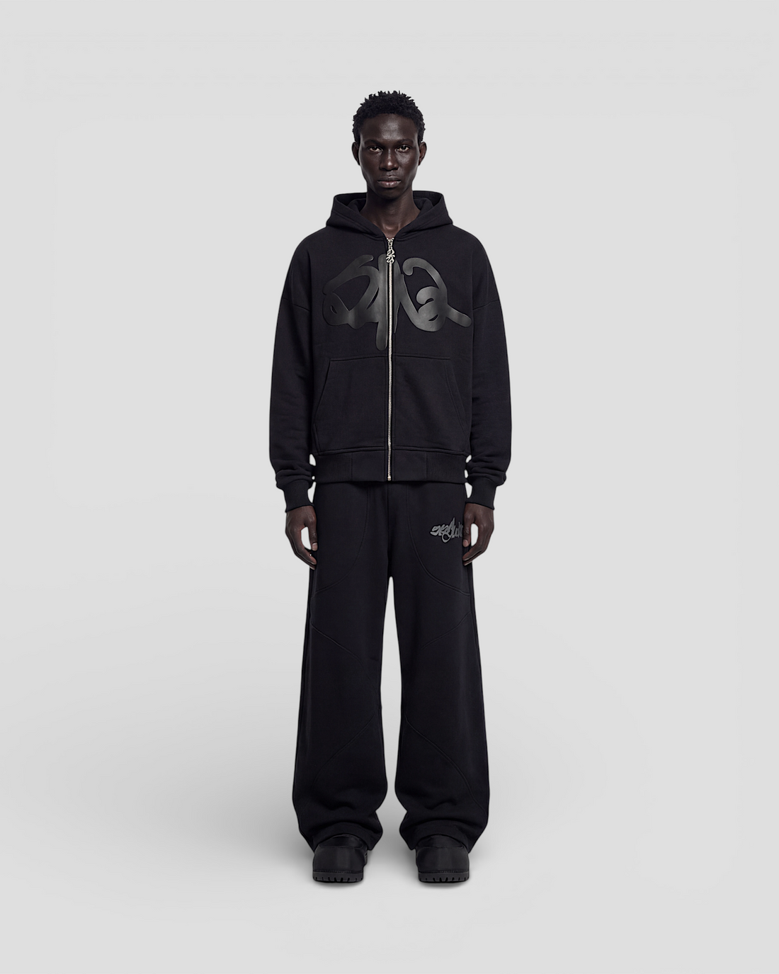 DEMENTE FORMER BLACK ON BLACK ZIPUP JACKET