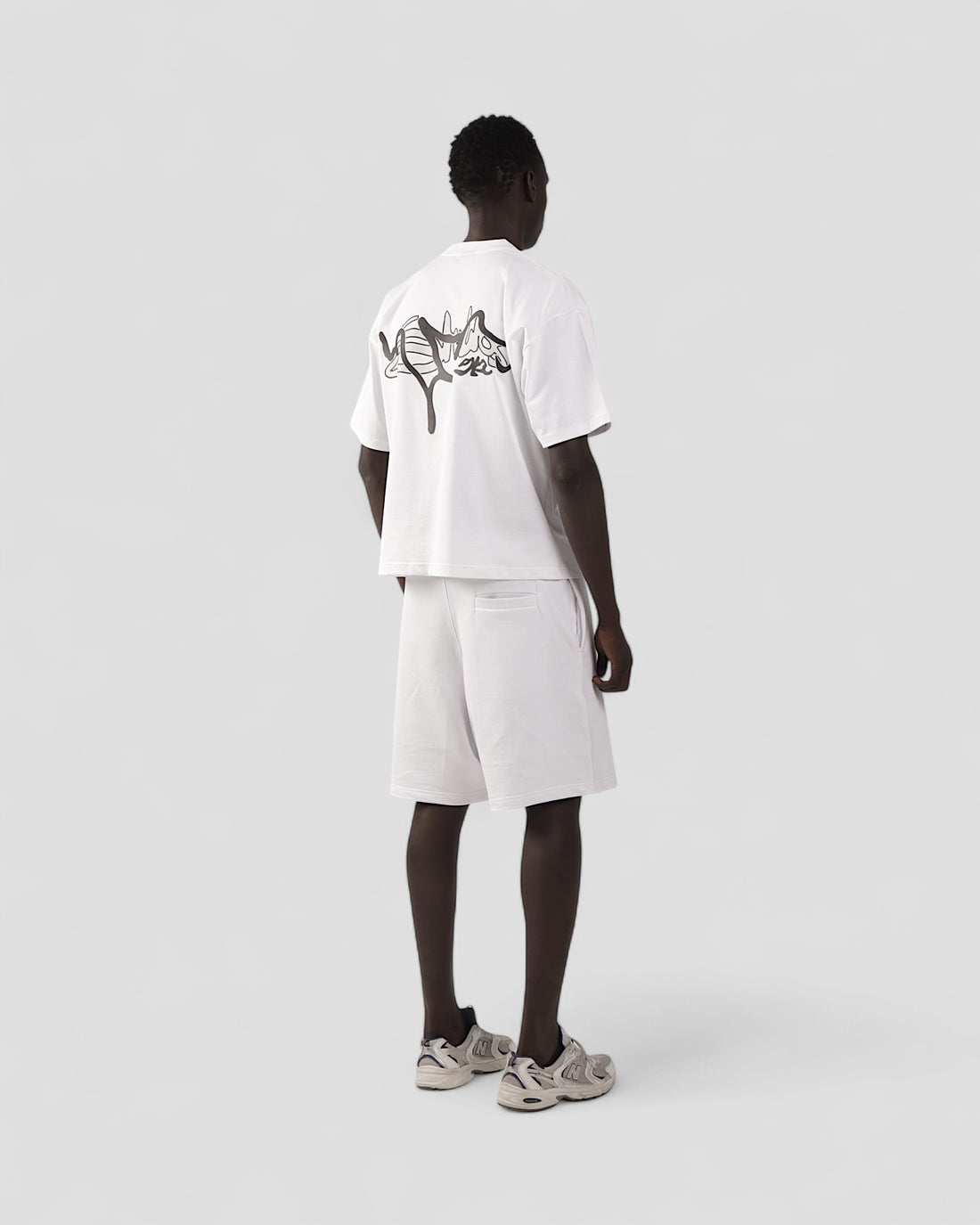 DEMENTE WHITE SILK-PUFF BOXY TEE