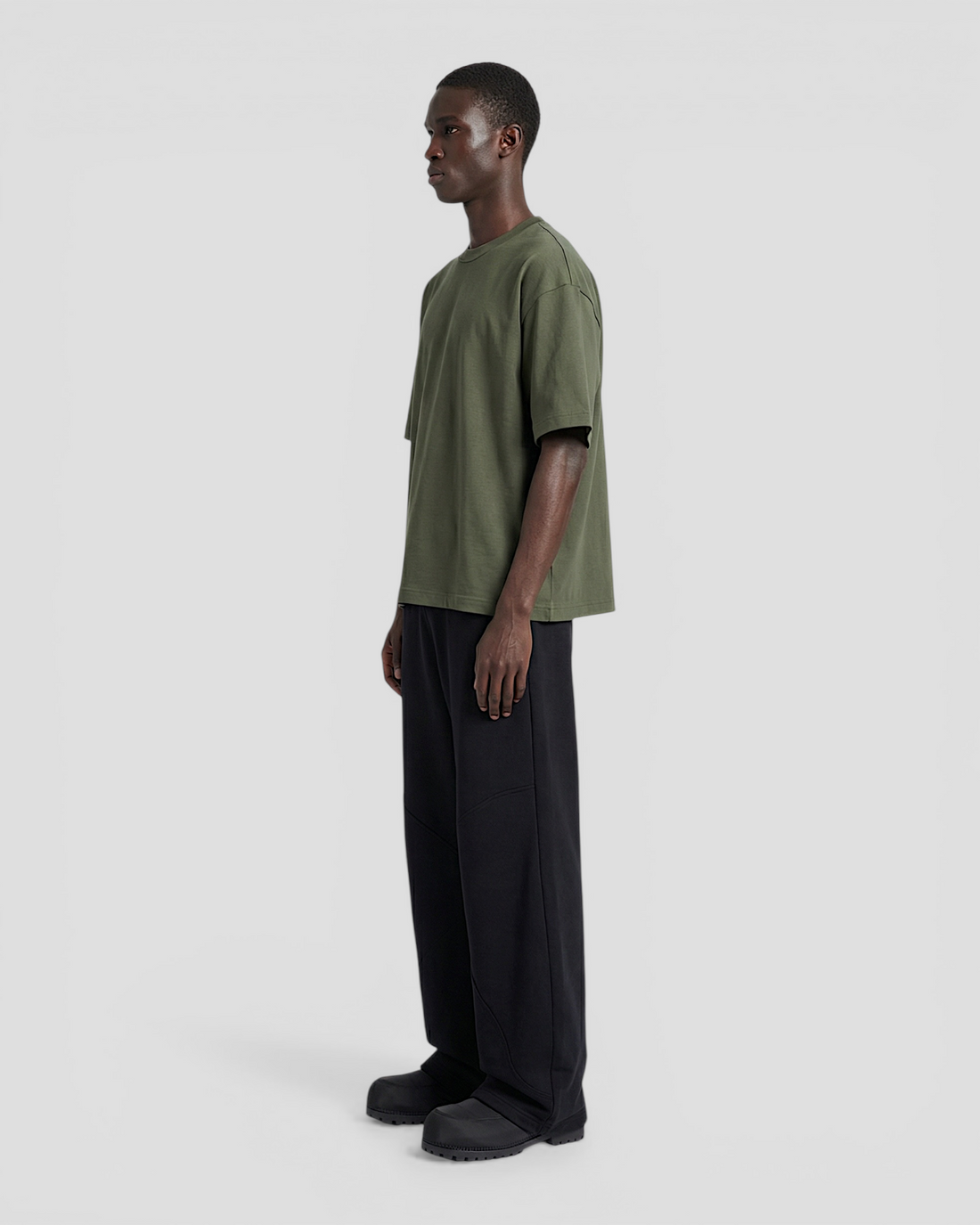 Norte Oversized Blank Olive Tee V2