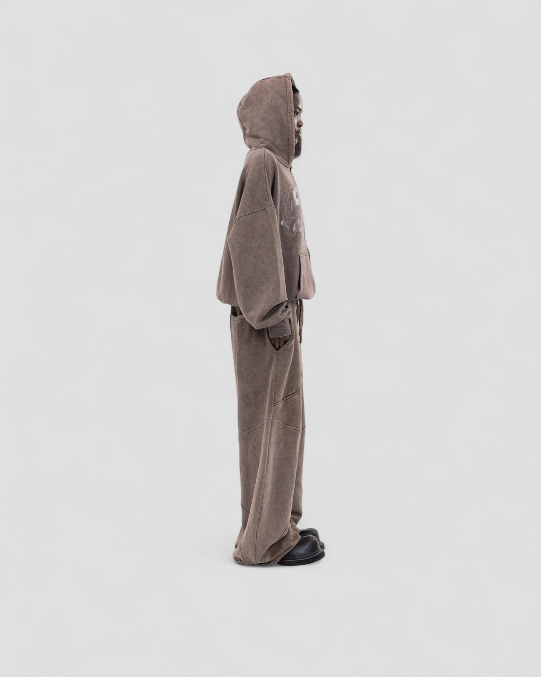 DEMENTE WASHED BROWN ZIPUP JACKET (10156809027859)
