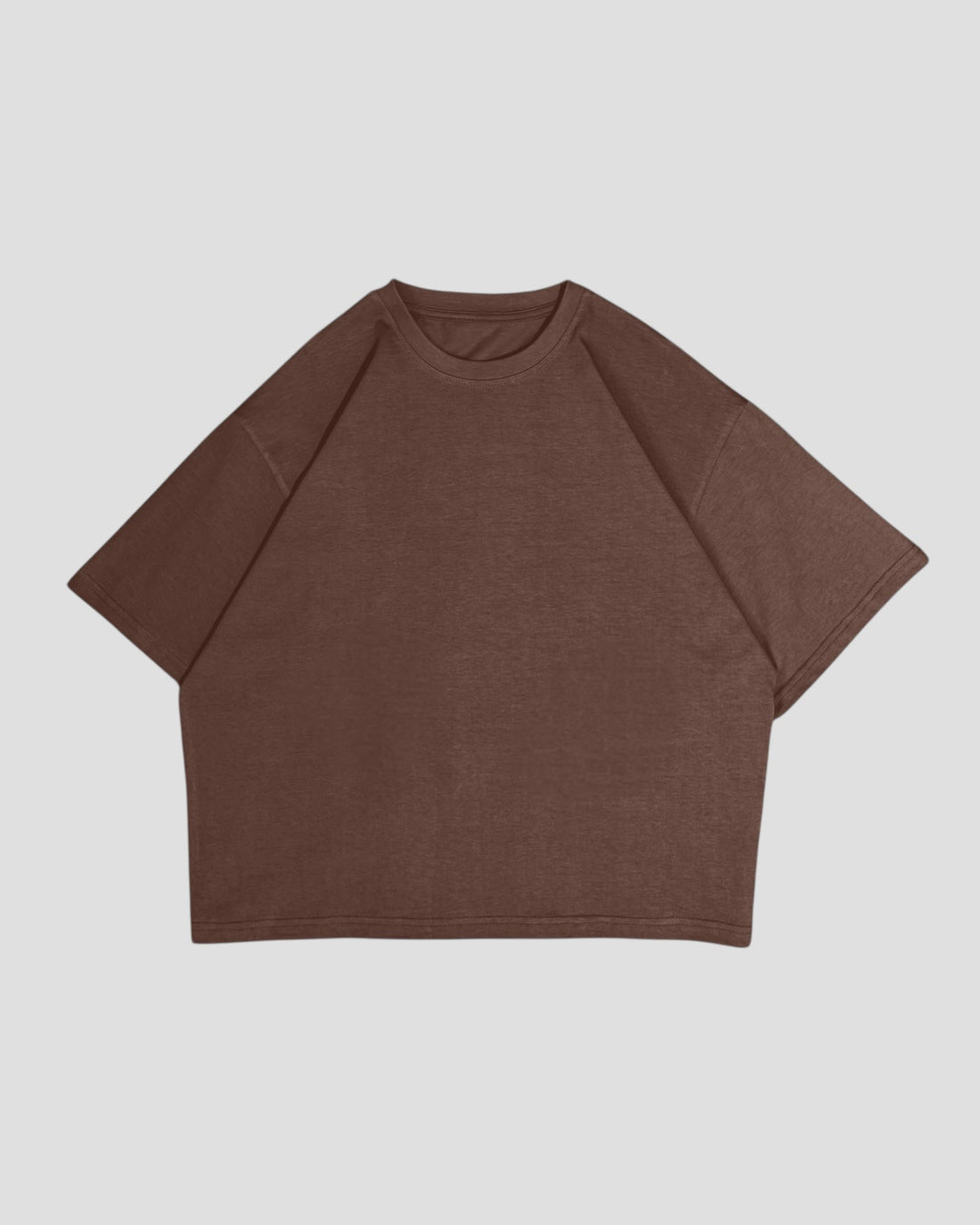 The Perfect Blank Dark Brown Boxy Tshirt V1