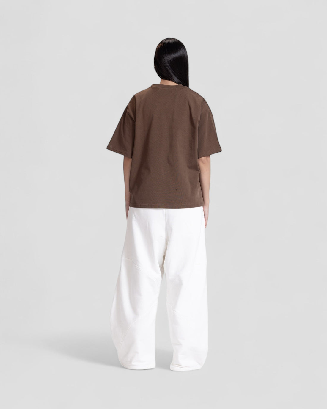 The Perfect Blank Dark Brown Boxy Tshirt V1