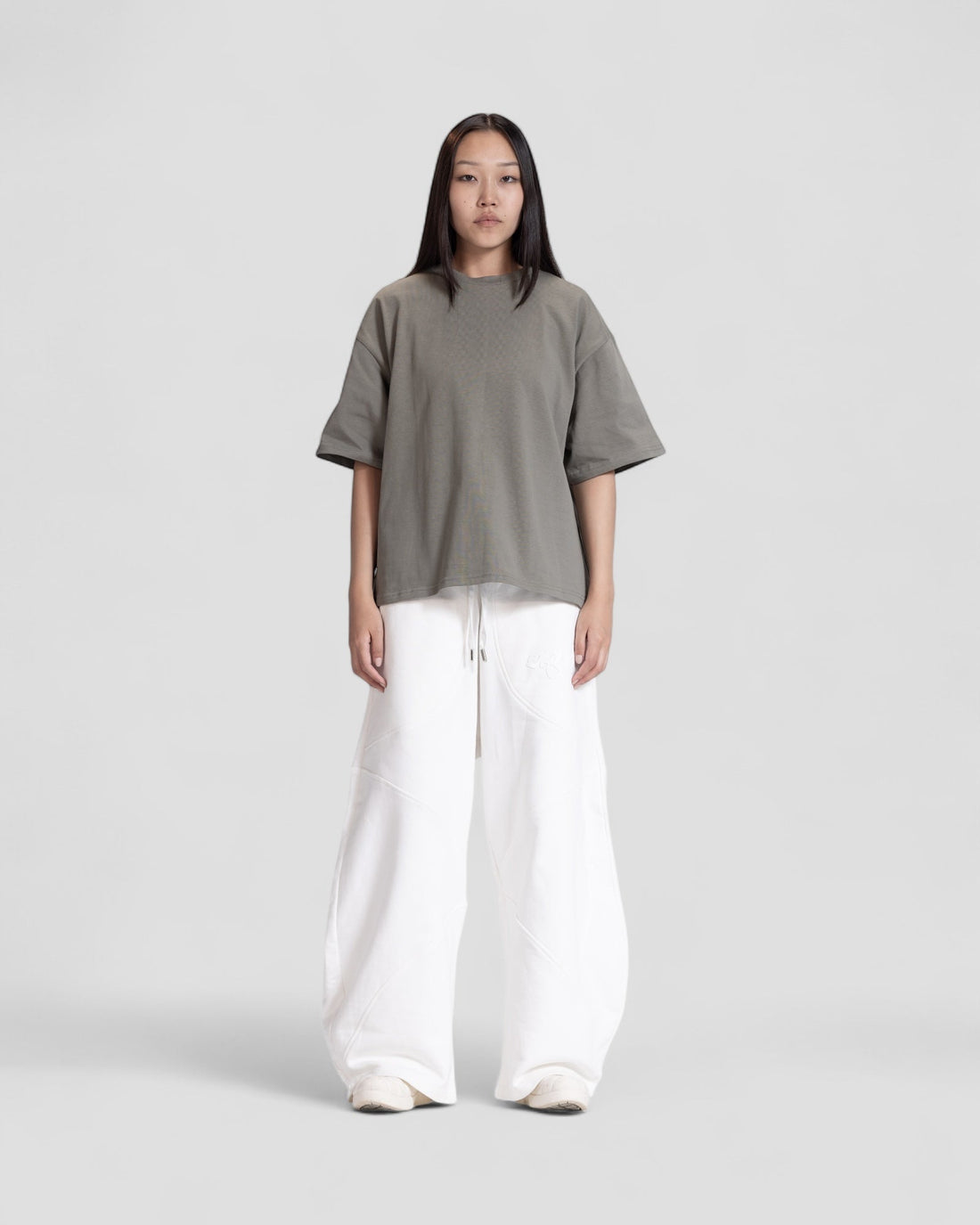 The Perfect Blank Olive Boxy Tshirt V1