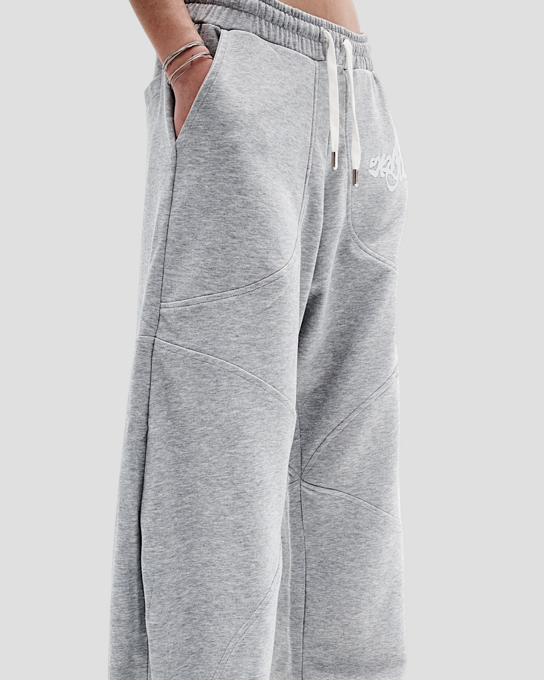 DEMENTE LIGHT GREY SWEATPANTS (PREORDER)