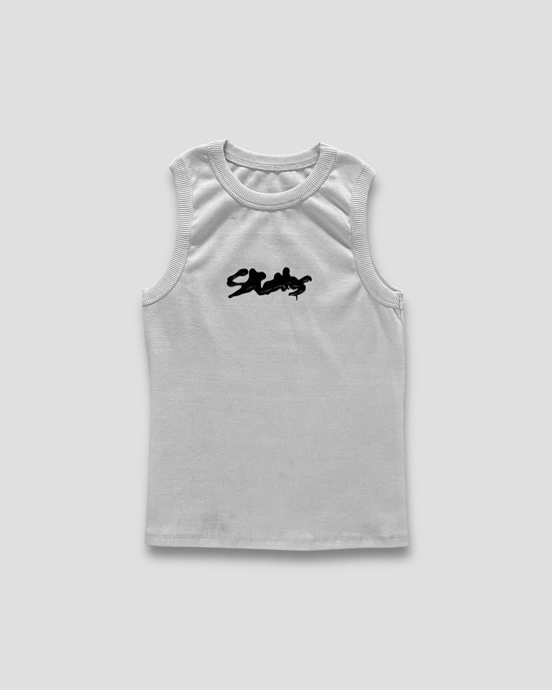 DEMENTE WHITE POLISHED TANK TOP
