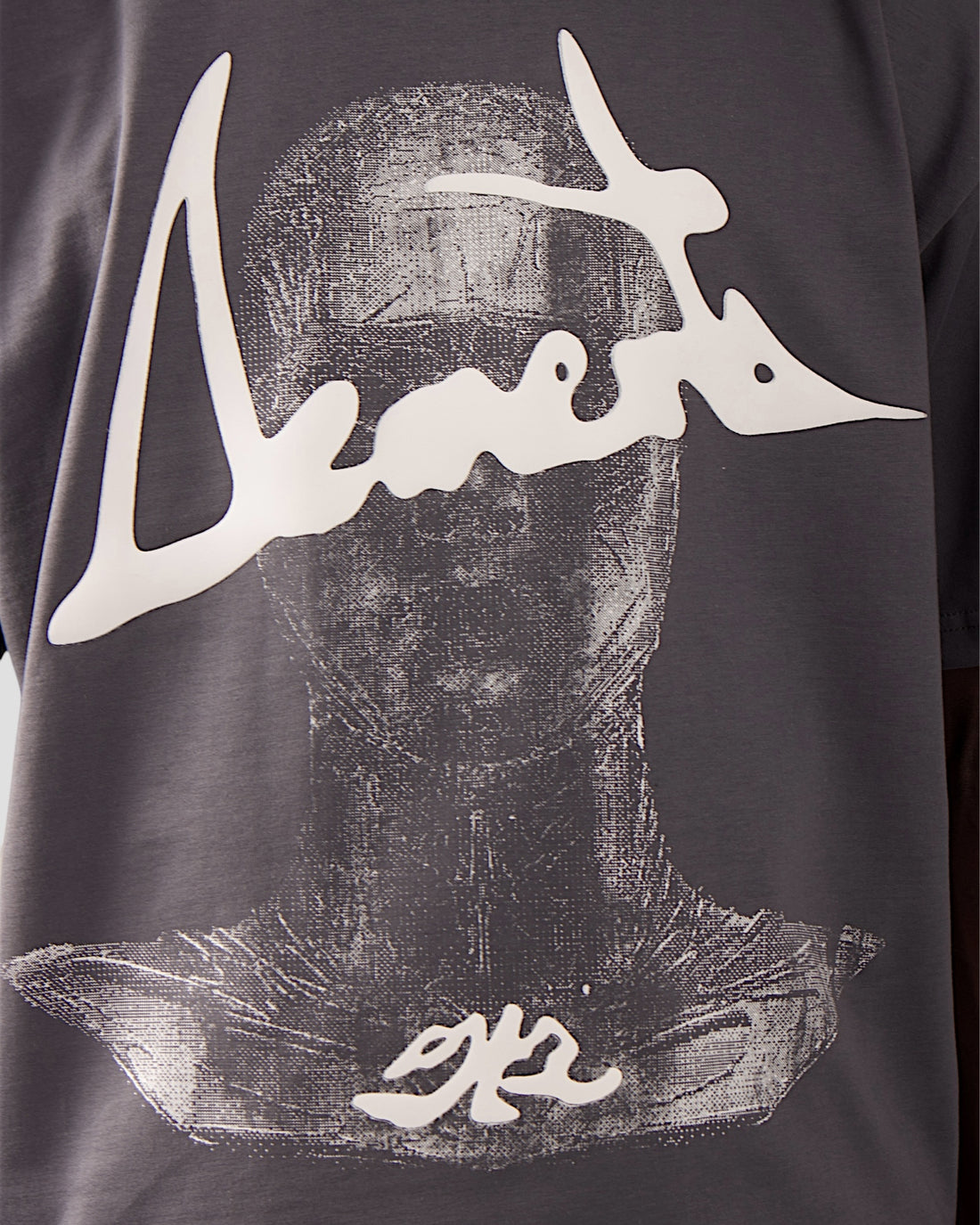 DEMENTE GREY HALFTONES BOXY TEE