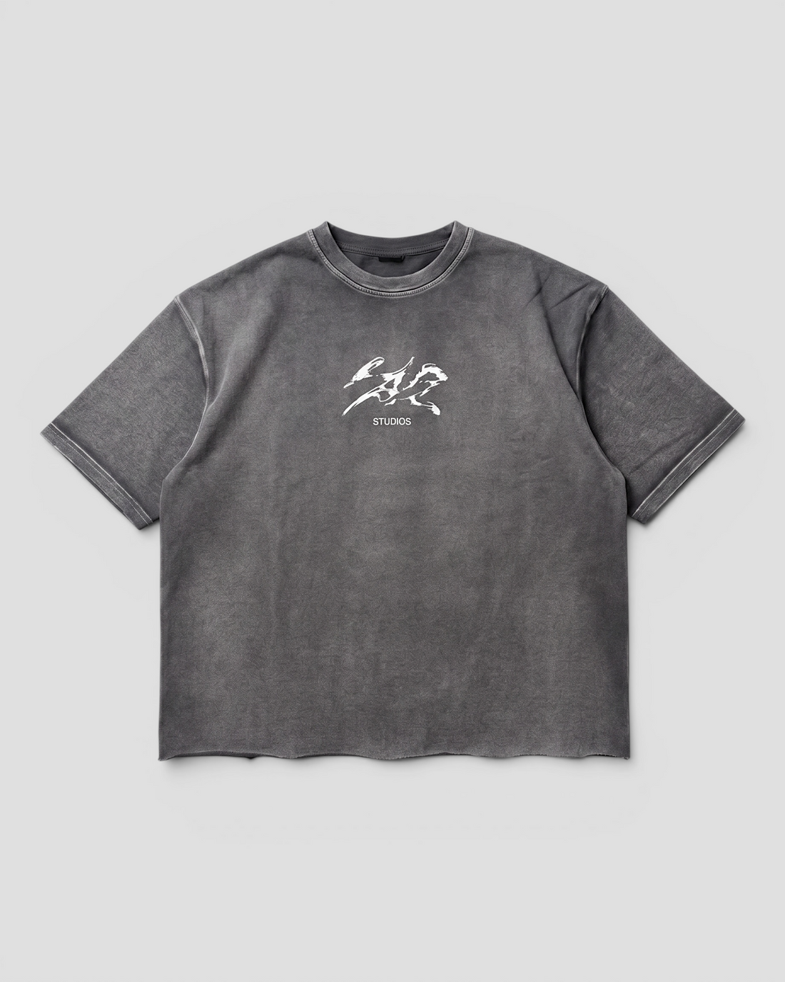 HUMO GREY WASHED DISTRESSED REGULAR TEE
