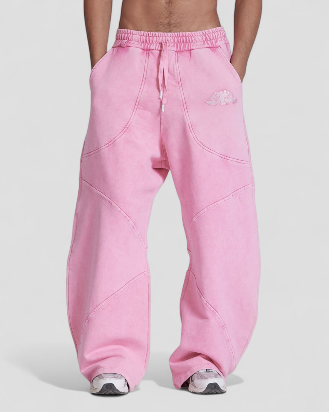 DEMENTE PINK WASHED SWEATPANTS