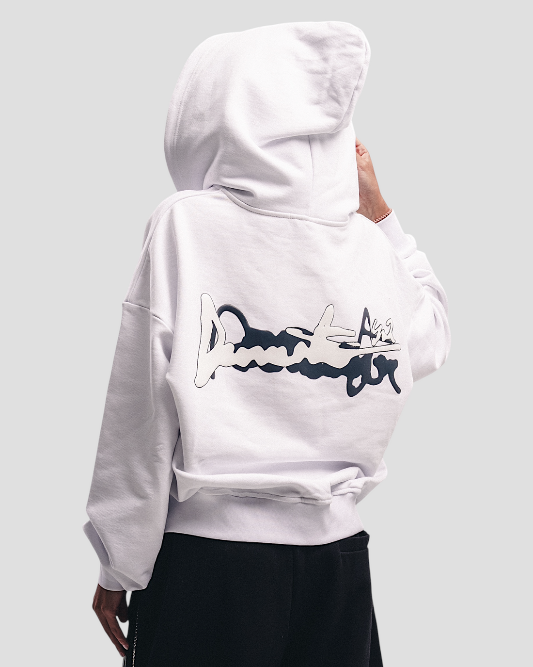 DEMENTE GREY ON WHITE ZIPUP JACKET (PREORDER)