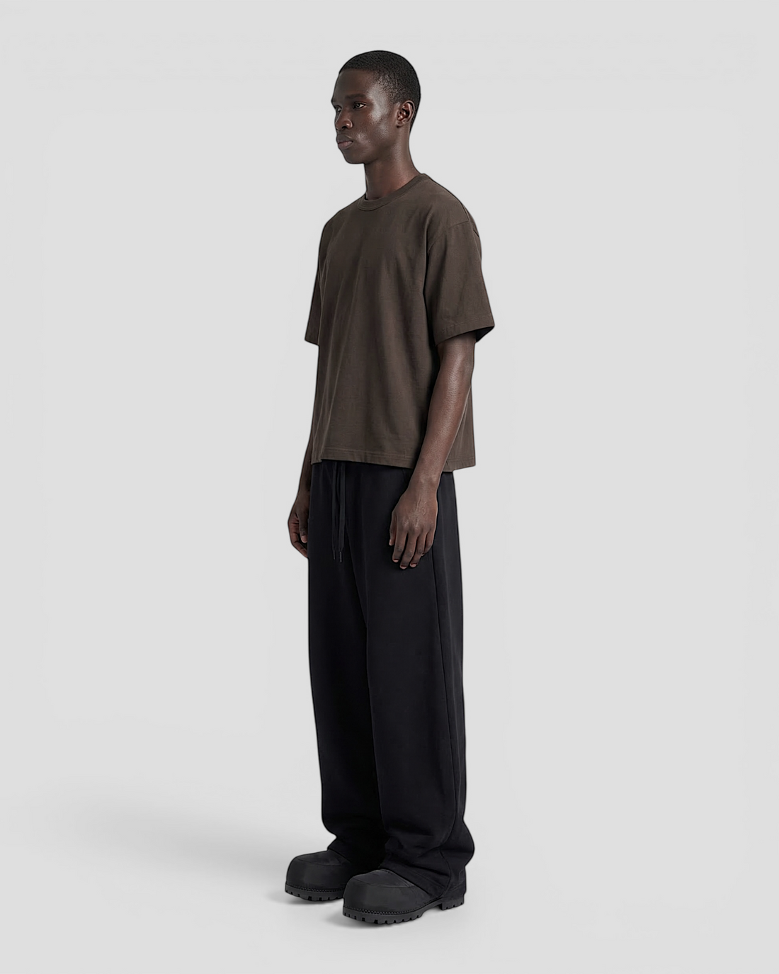 Norte Oversized Blank Dark Brown Tee V2