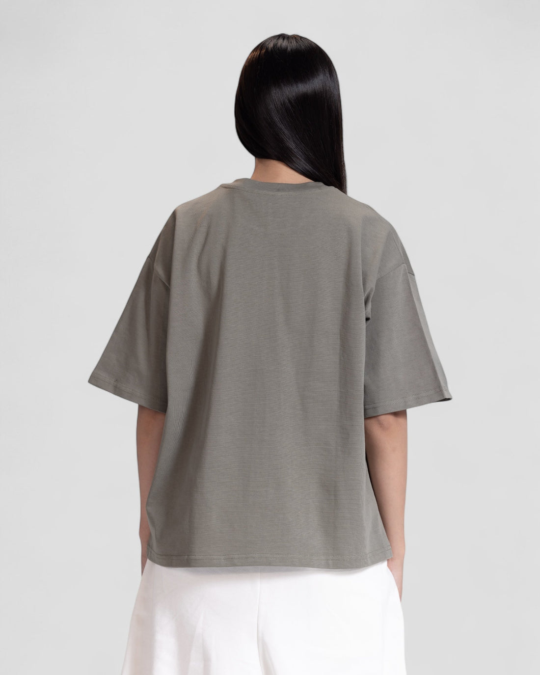 The Perfect Blank Olive Boxy Tshirt V1
