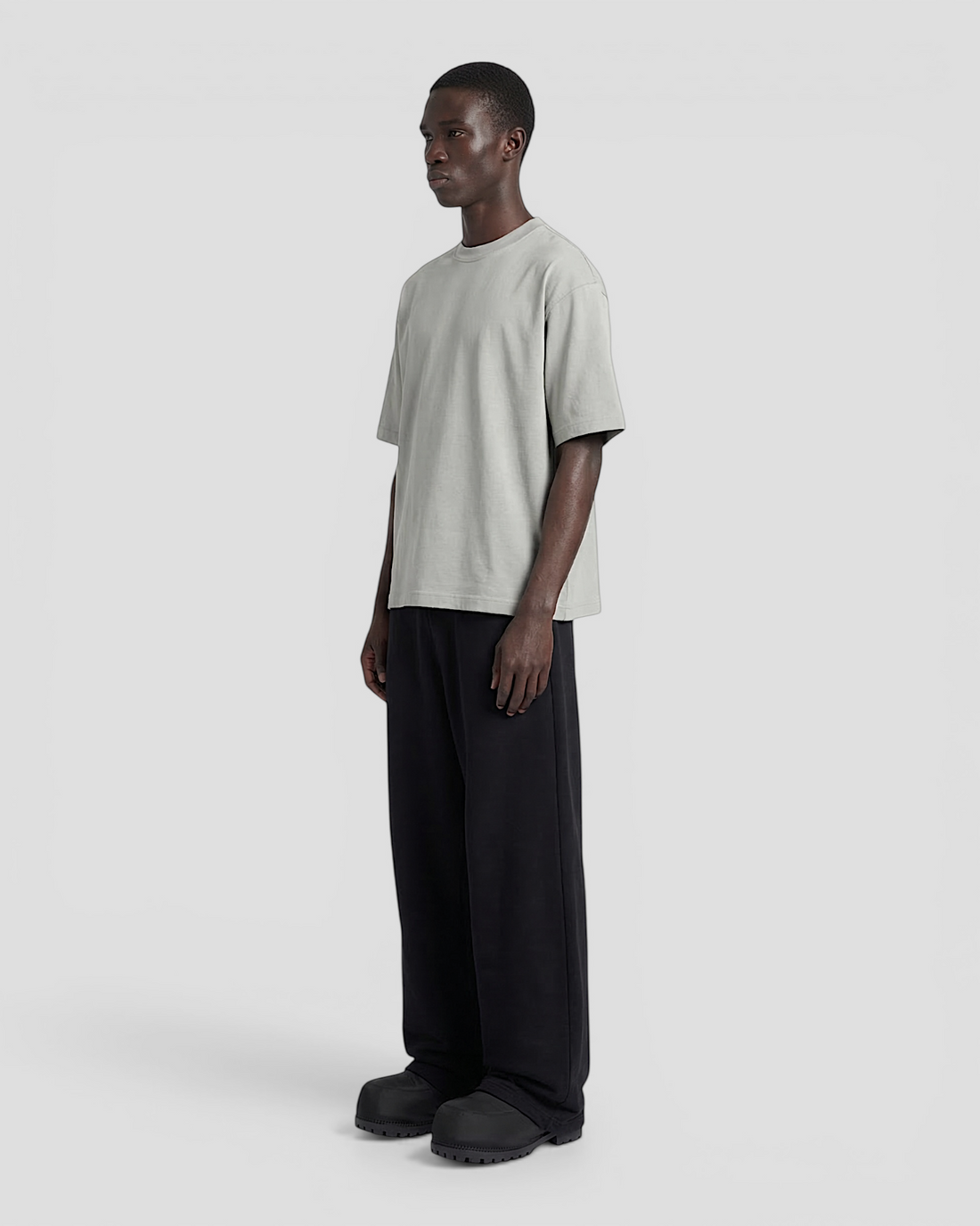 Norte Oversized Blank Light Grey Tee V2