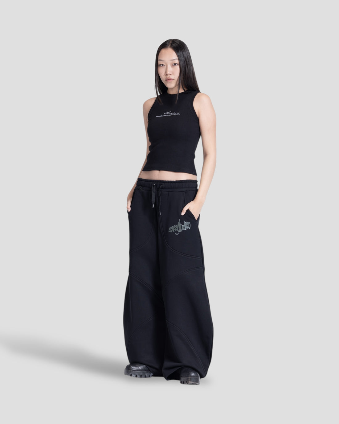 DEMENTE BLACK NUMERALS TANK TOP
