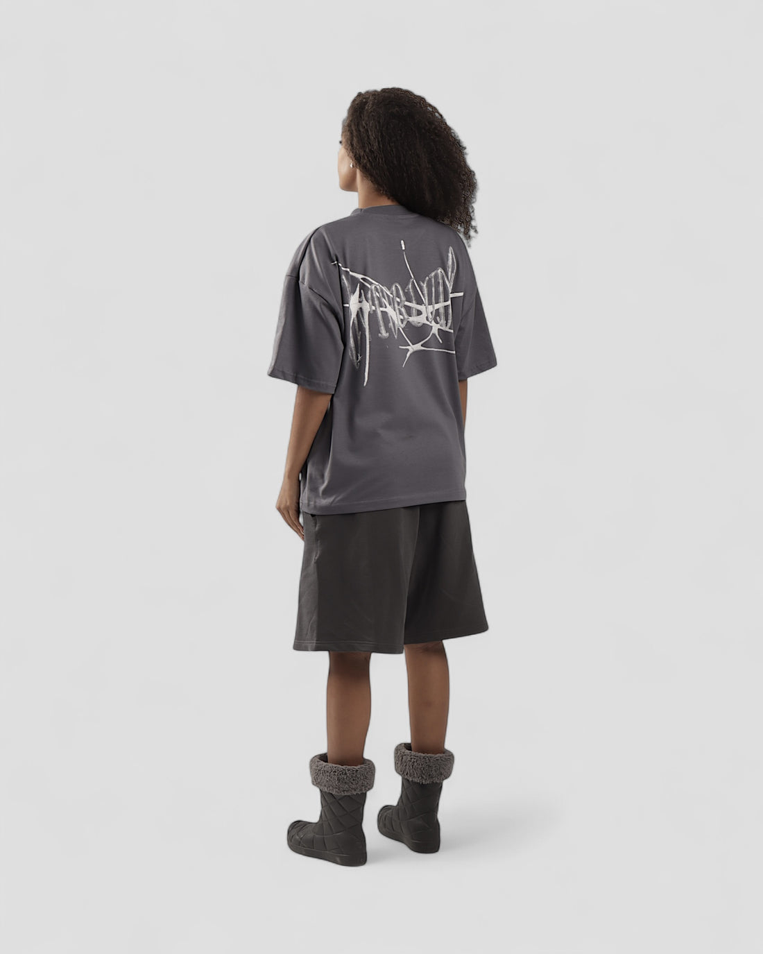 INTERLUDE GREY BOXY TEE