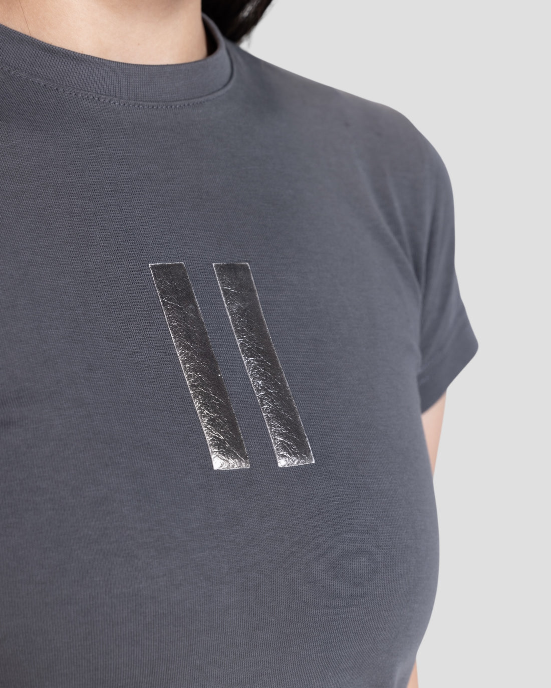 DEMENTE GREY REVERSED 2 BABY TEE