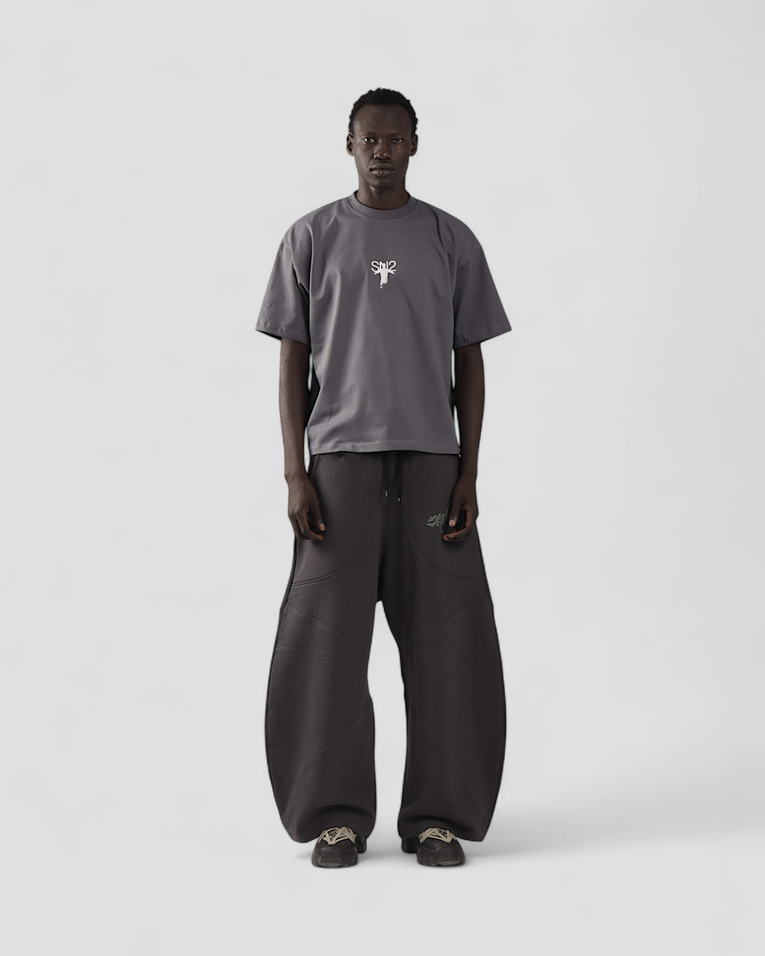 INTERLUDE GREY BOXY TEE