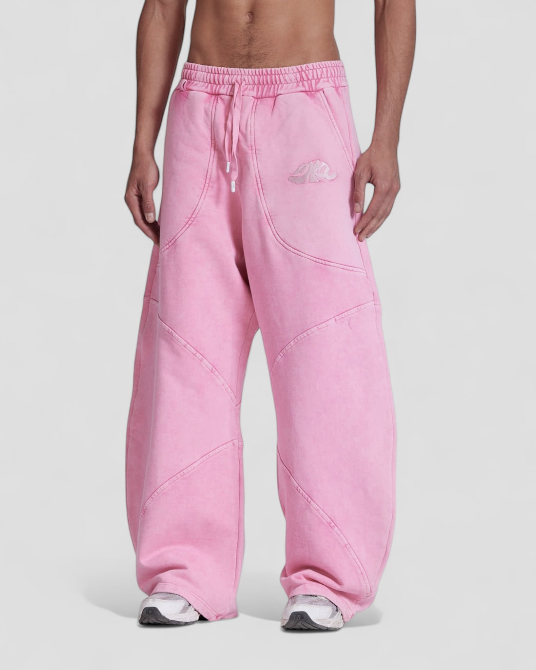 DEMENTE PINK WASHED SWEATPANTS