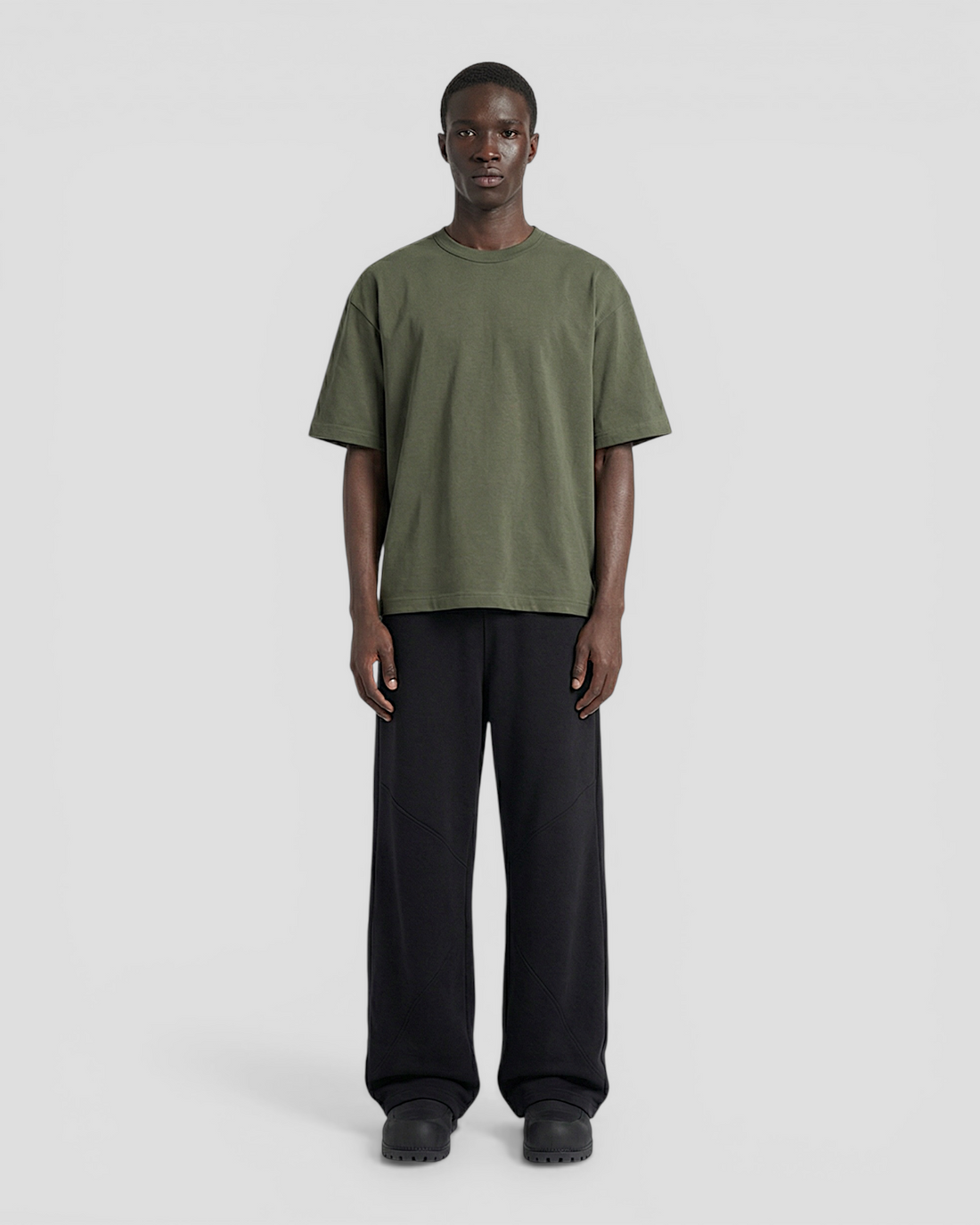 Norte Oversized Blank Olive Tee V2
