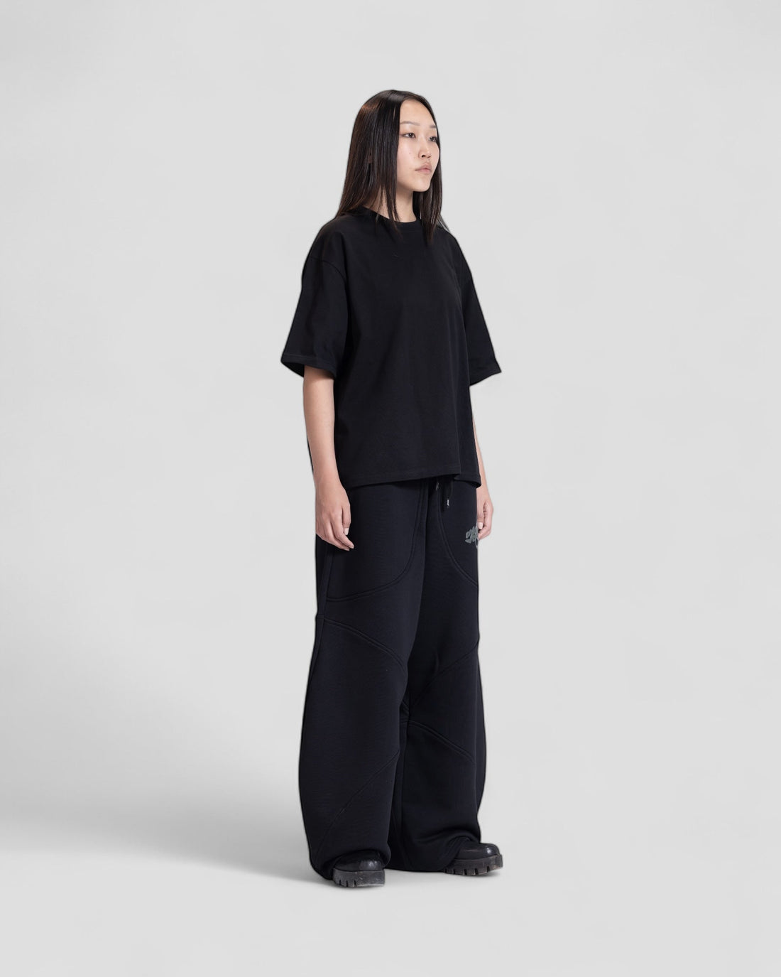 The Perfect Blank Black Boxy Tshirt V1