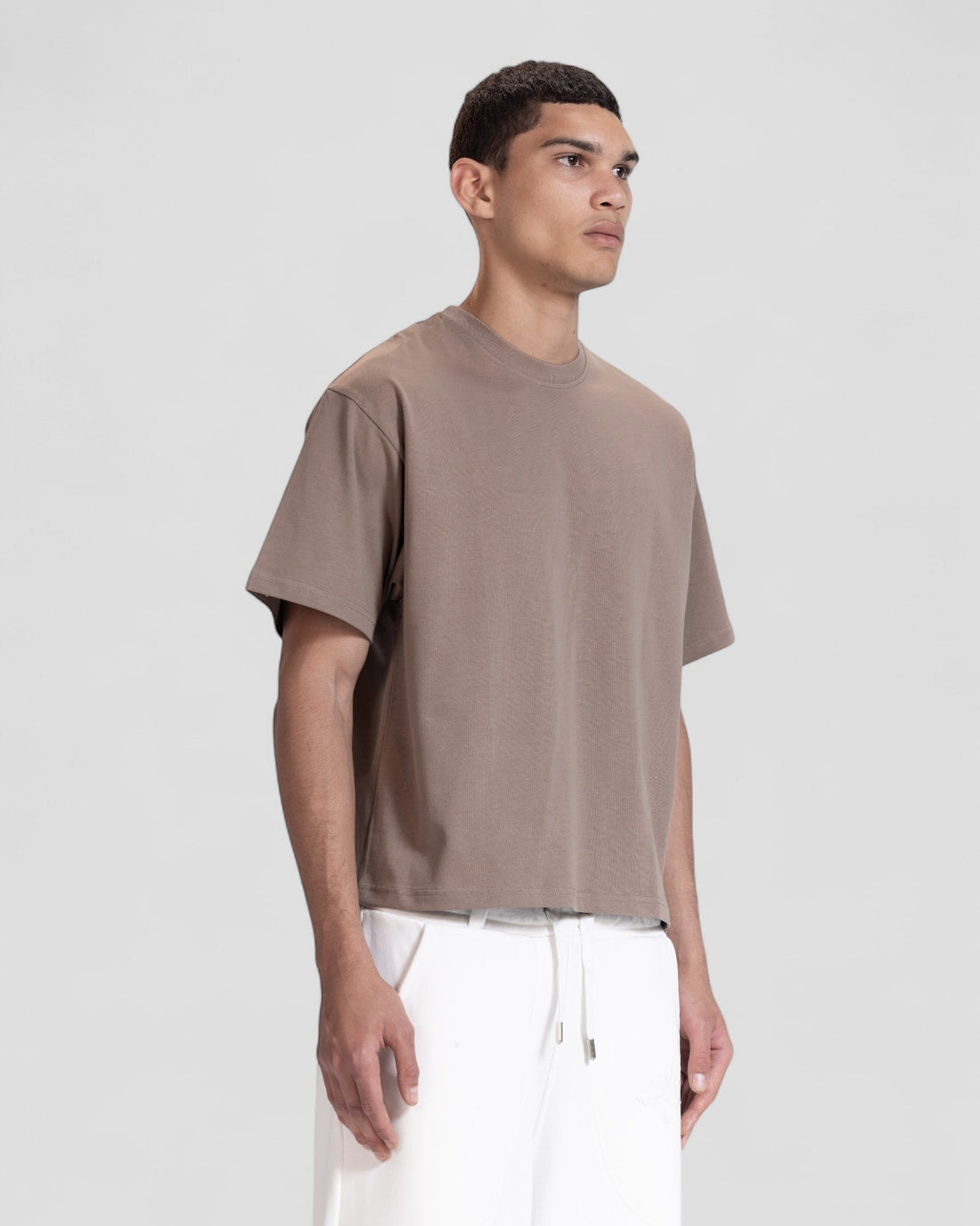 The Perfect Blank Brown Boxy Tshirt V1