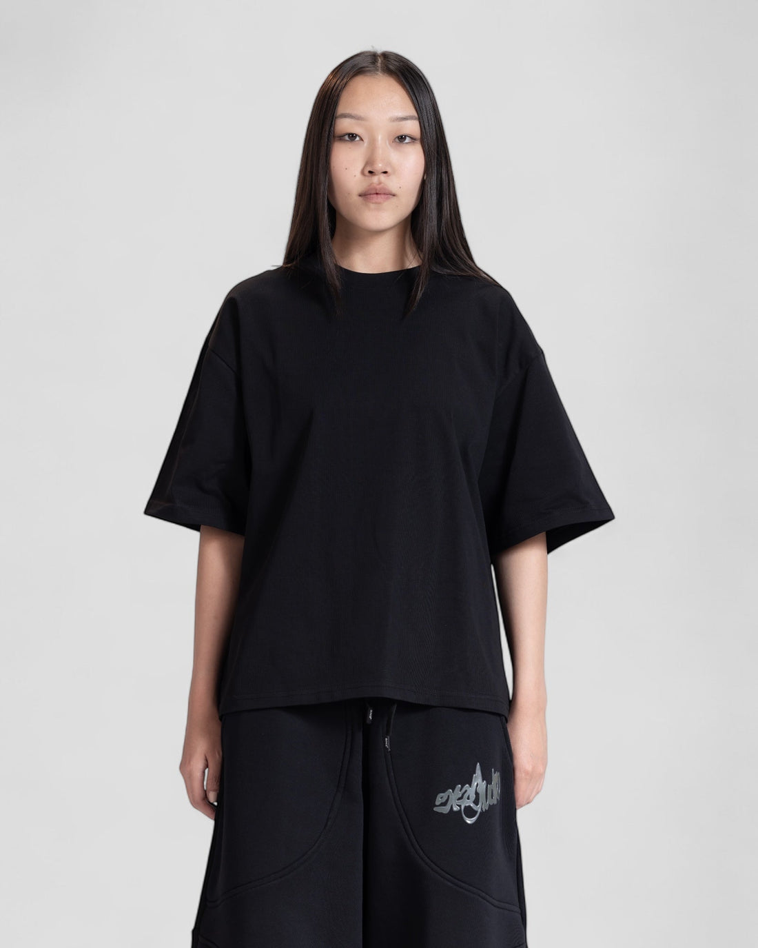 The Perfect Blank Black Boxy Tshirt V1