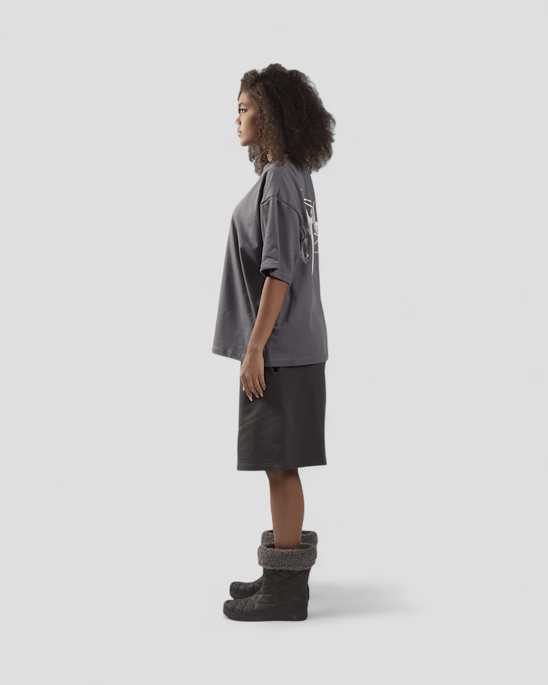INTERLUDE GREY BOXY TEE