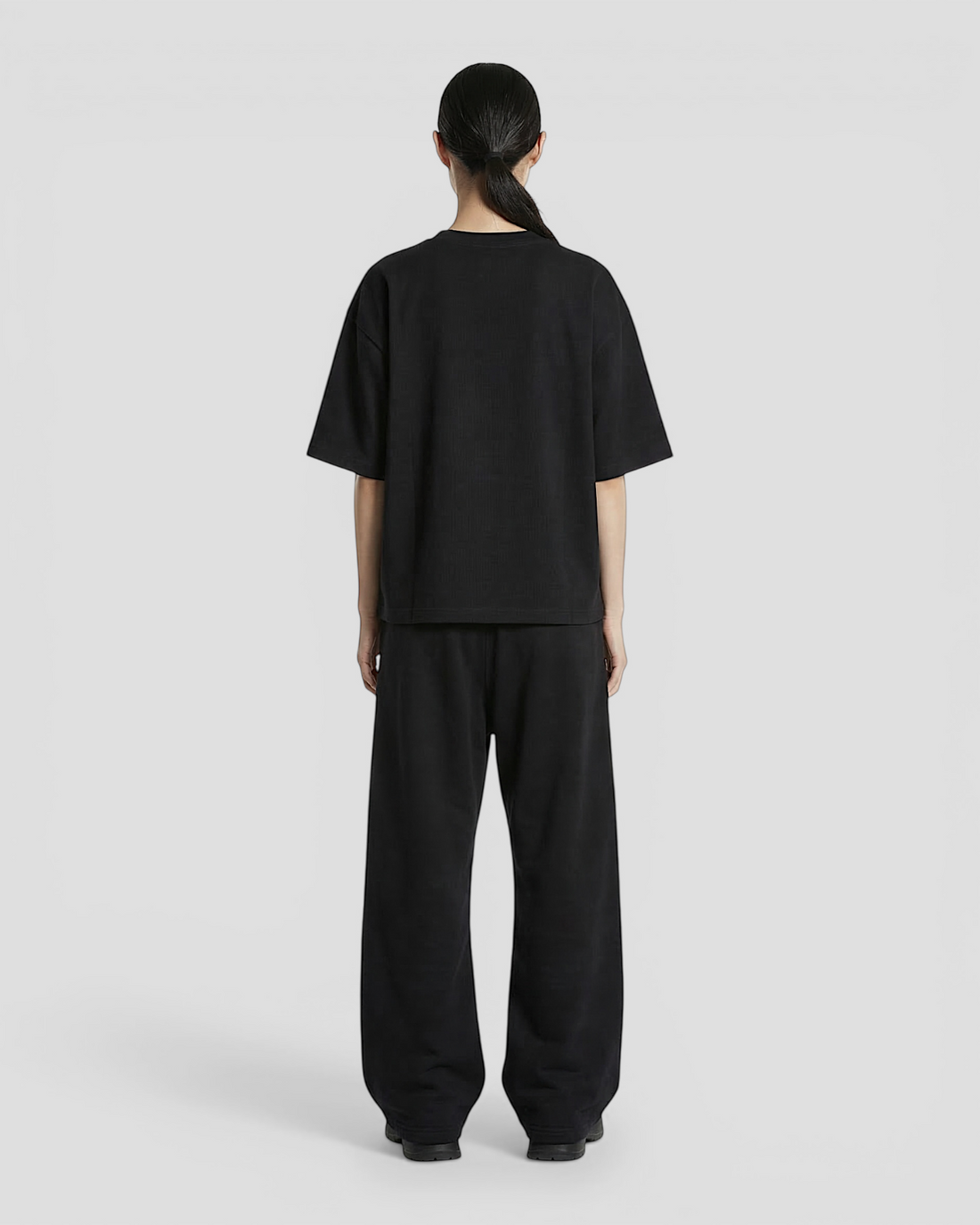 Norte Oversized Blank Black Tee V2