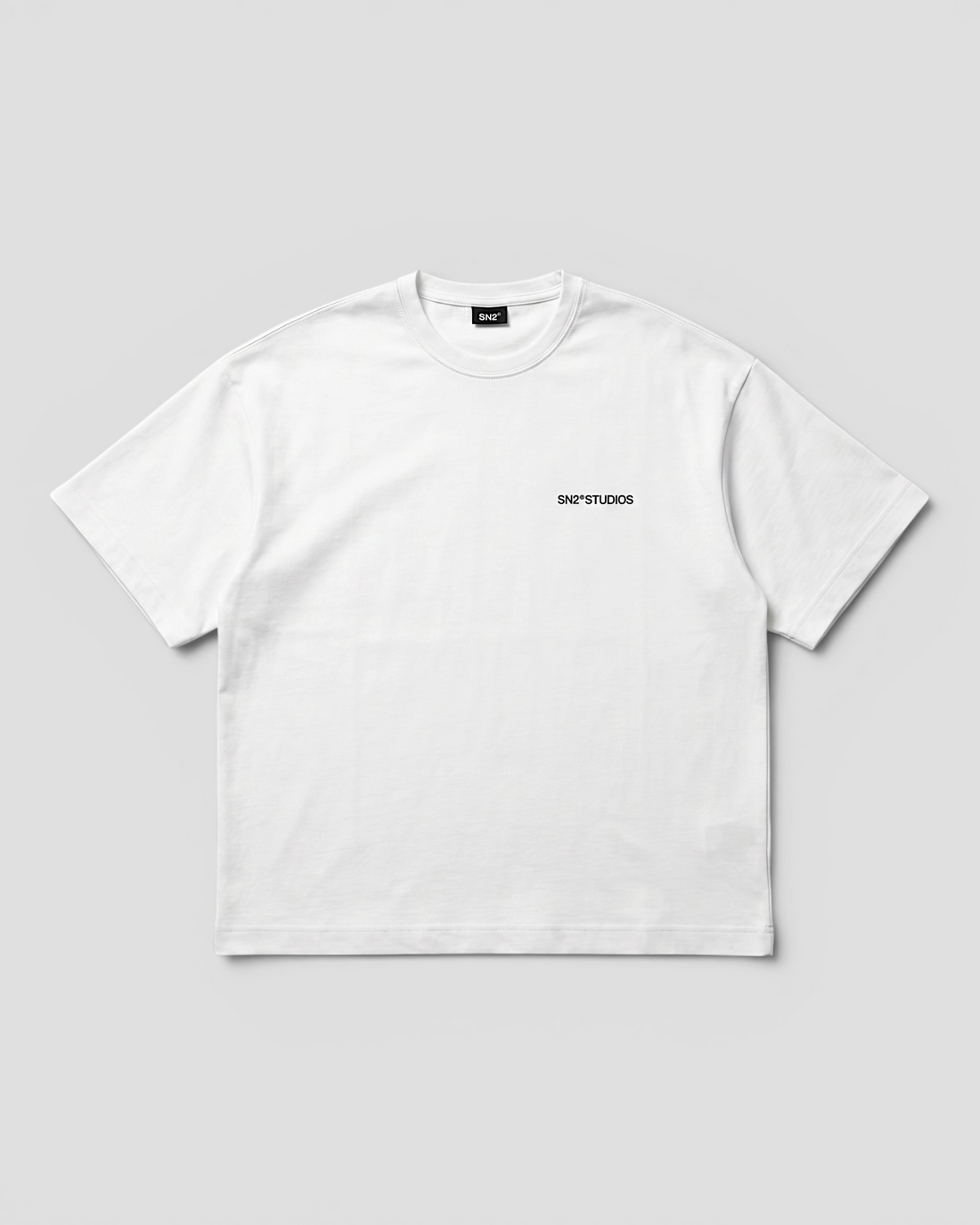 LOGO WHITE OVERSIZED TEE