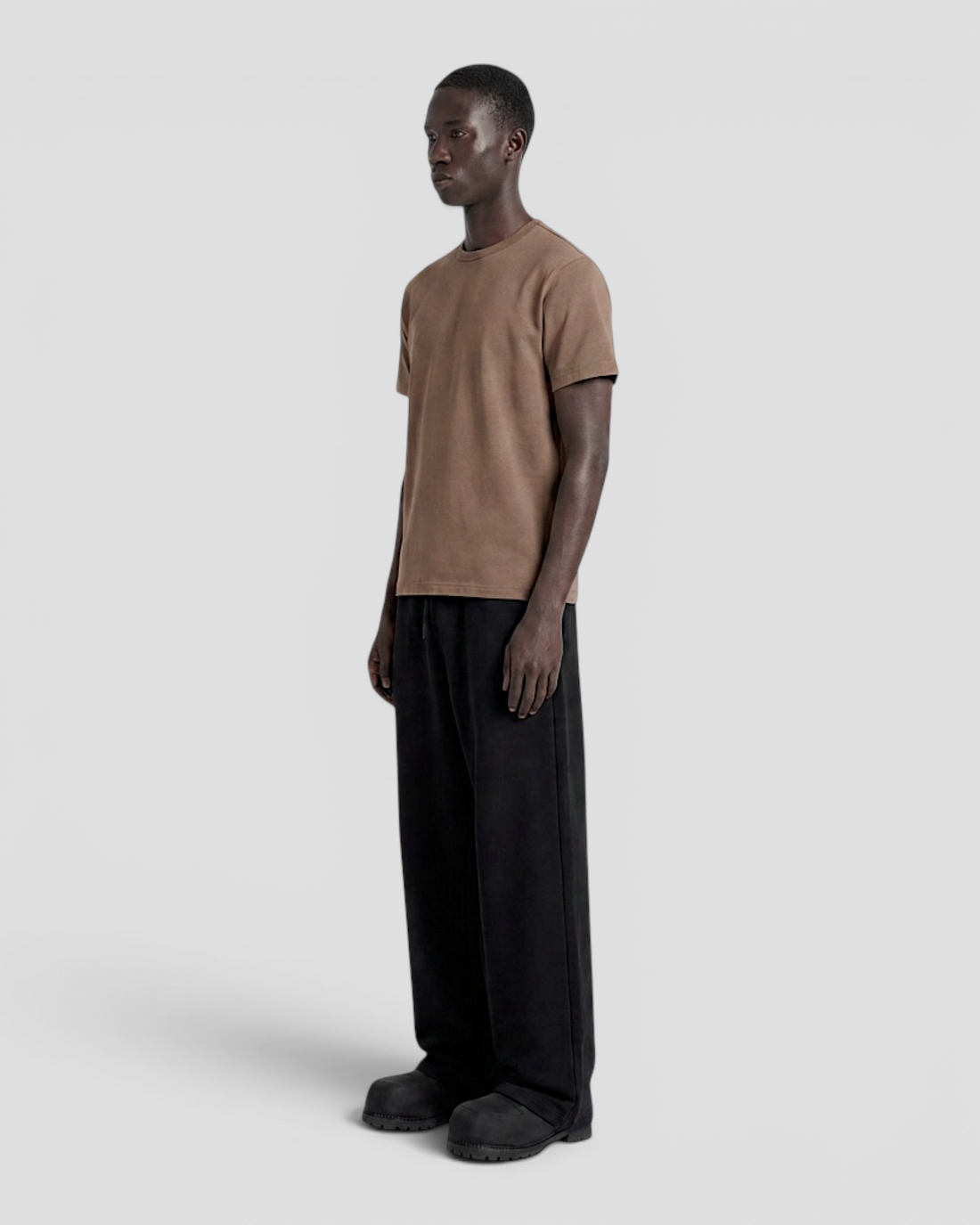 Luis Regular Blank Chestnut Brown Tee V2