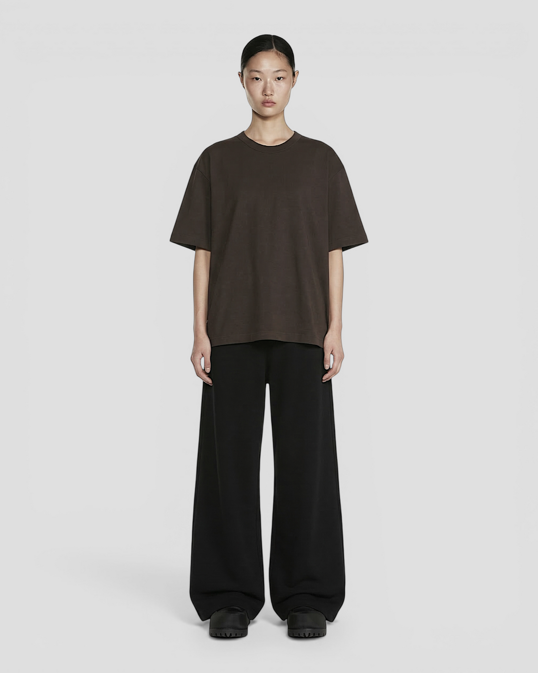 Norte Oversized Blank Dark Brown Tee V2