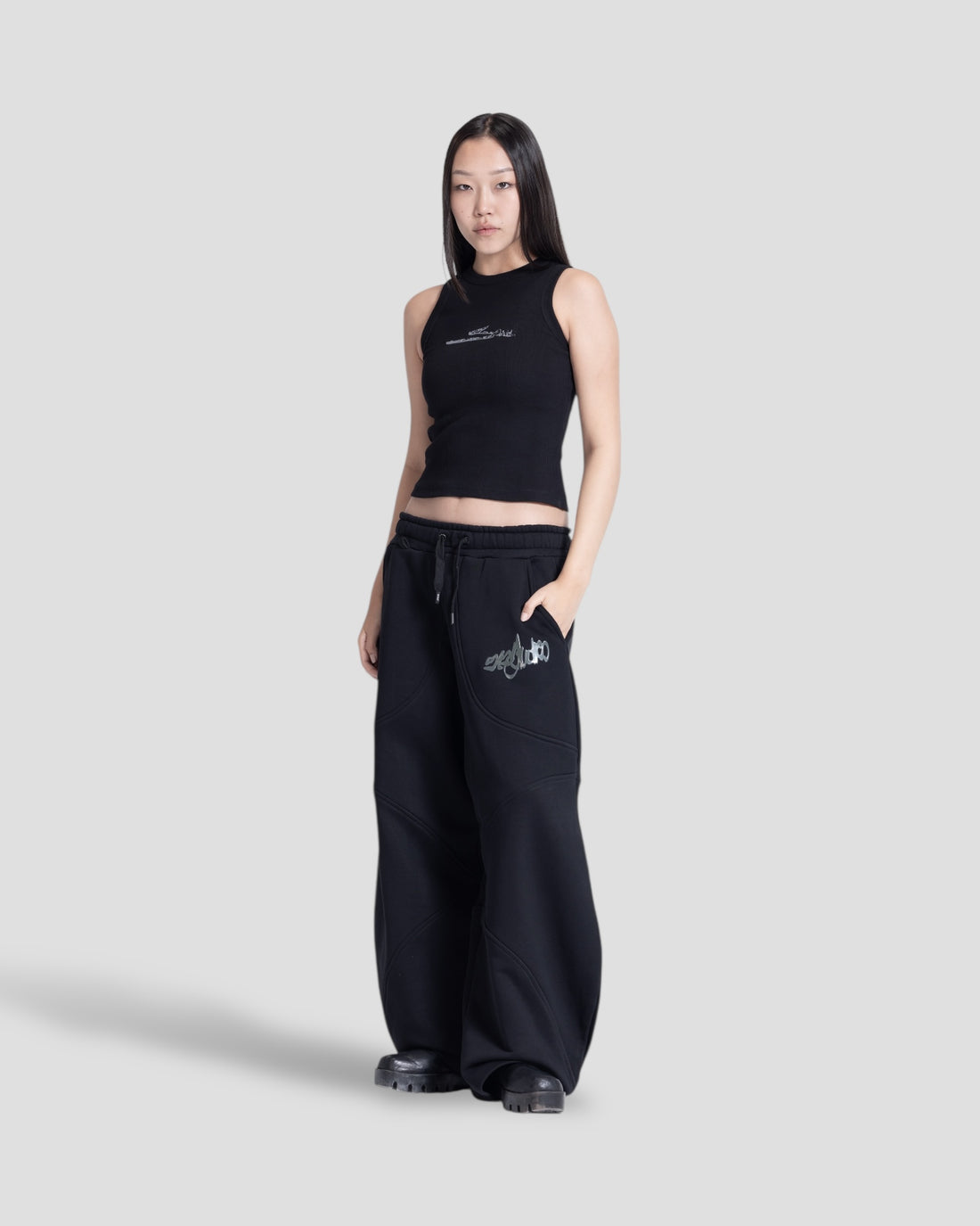 DEMENTE BLACK NUMERALS TANK TOP