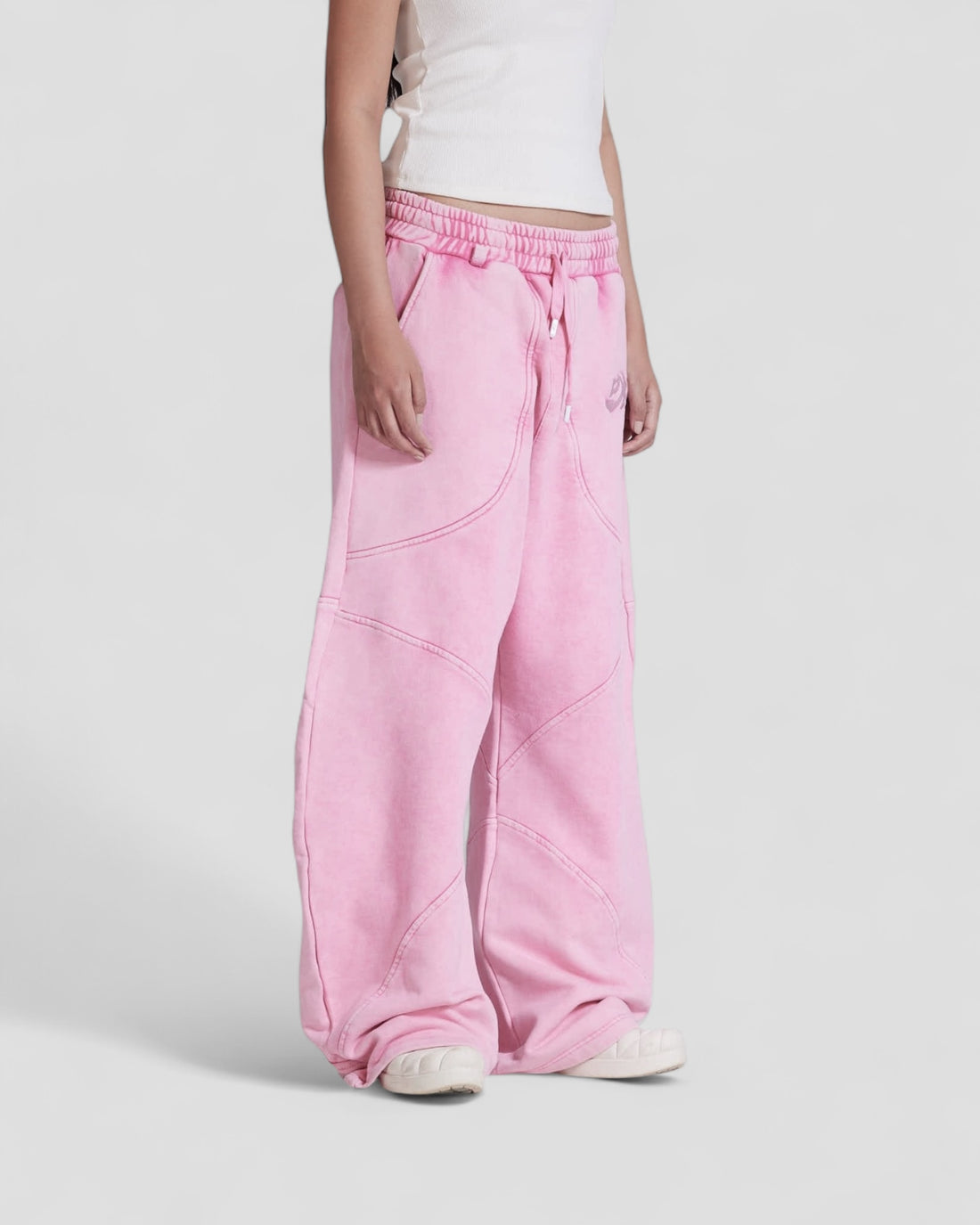 DEMENTE PINK WASHED SWEATPANTS
