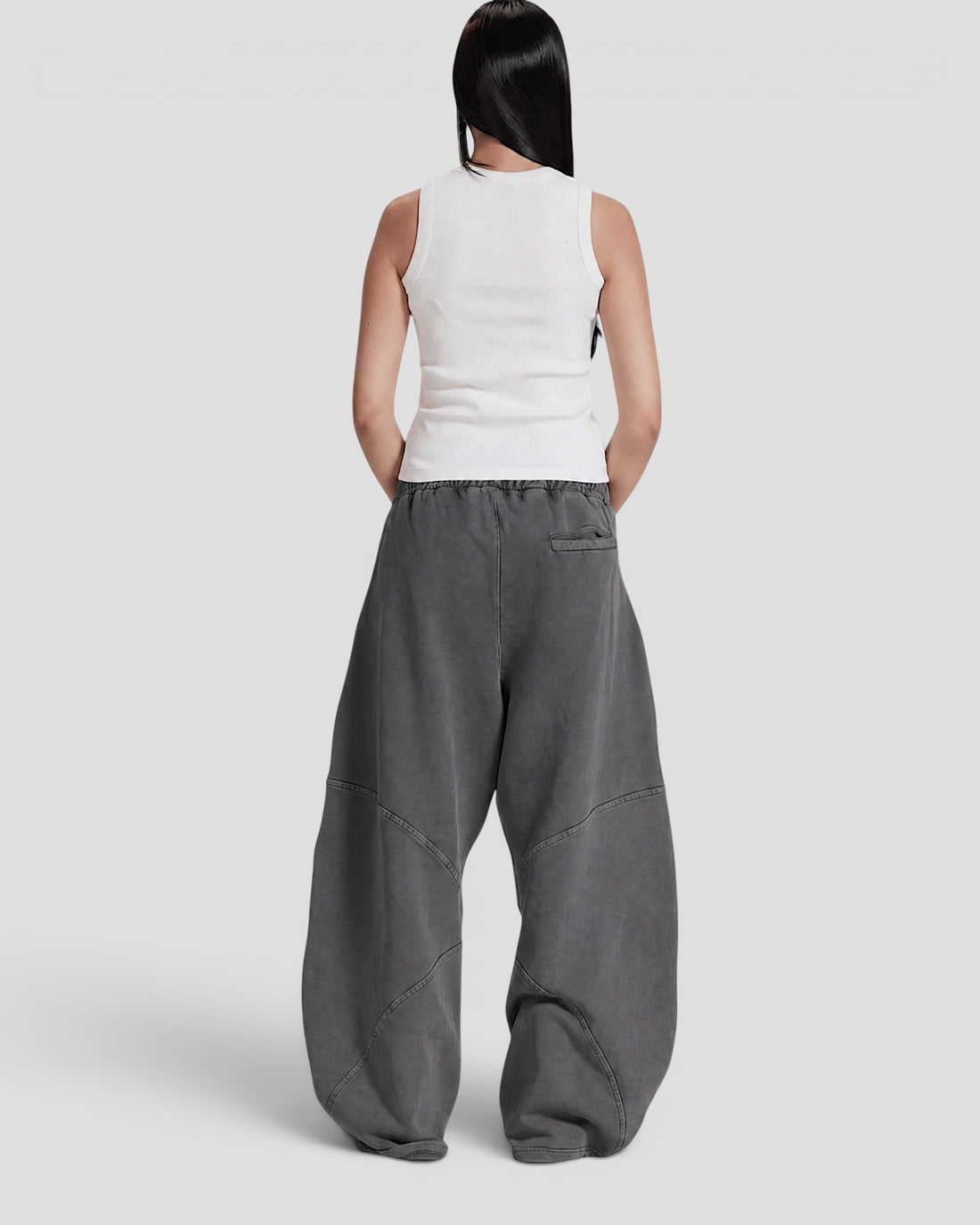 DEMENTE CHARCOAL BROWN STONE WASHED SWEATPANTS