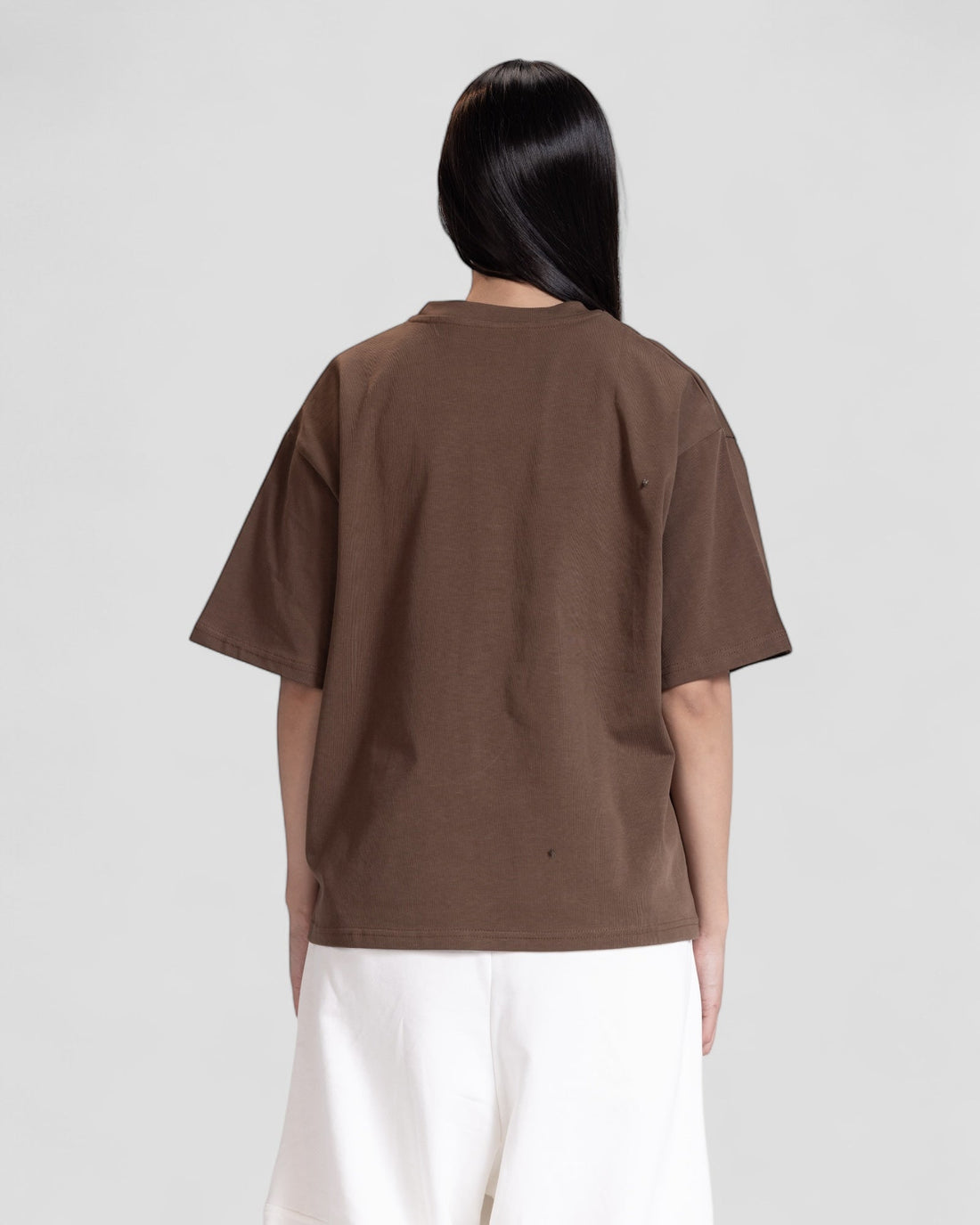 The Perfect Blank Dark Brown Boxy Tshirt V1