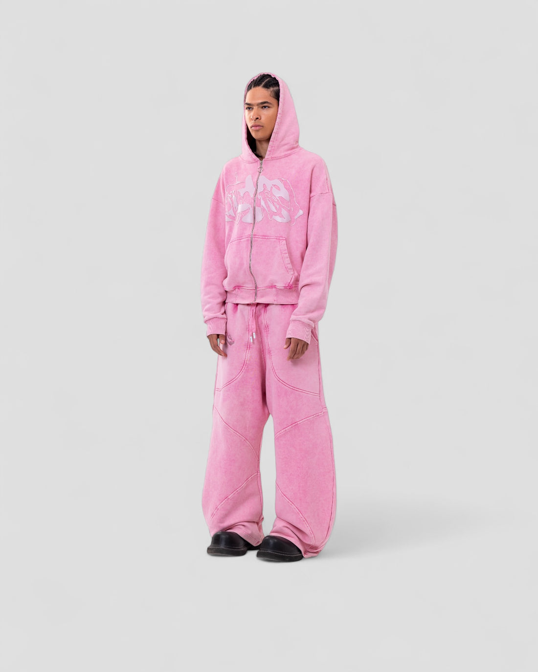 DEMENTE WASHED PINK ZIPUP JACKET (10156822921491)