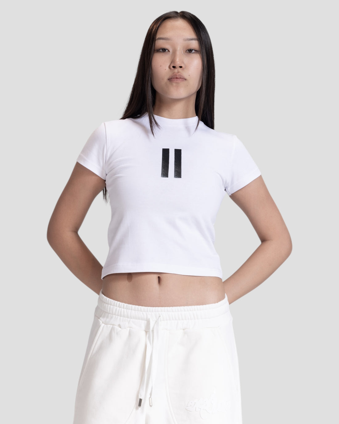 DEMENTE WHITE REVERSED 2 BABY TEE