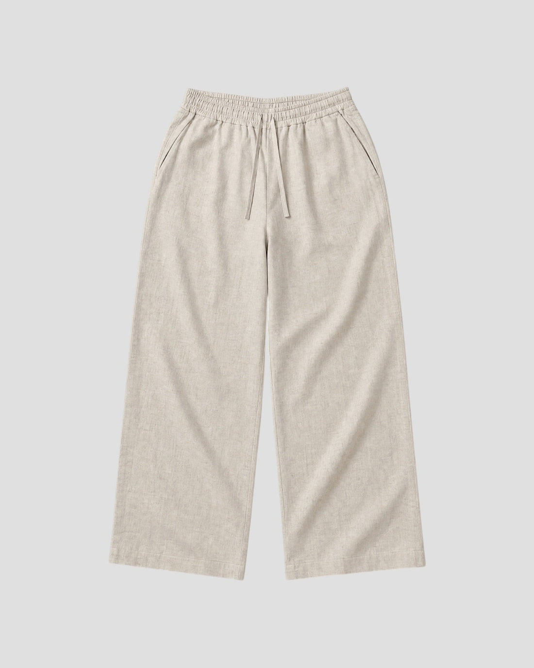 Costa Beige Blank Linen Pants