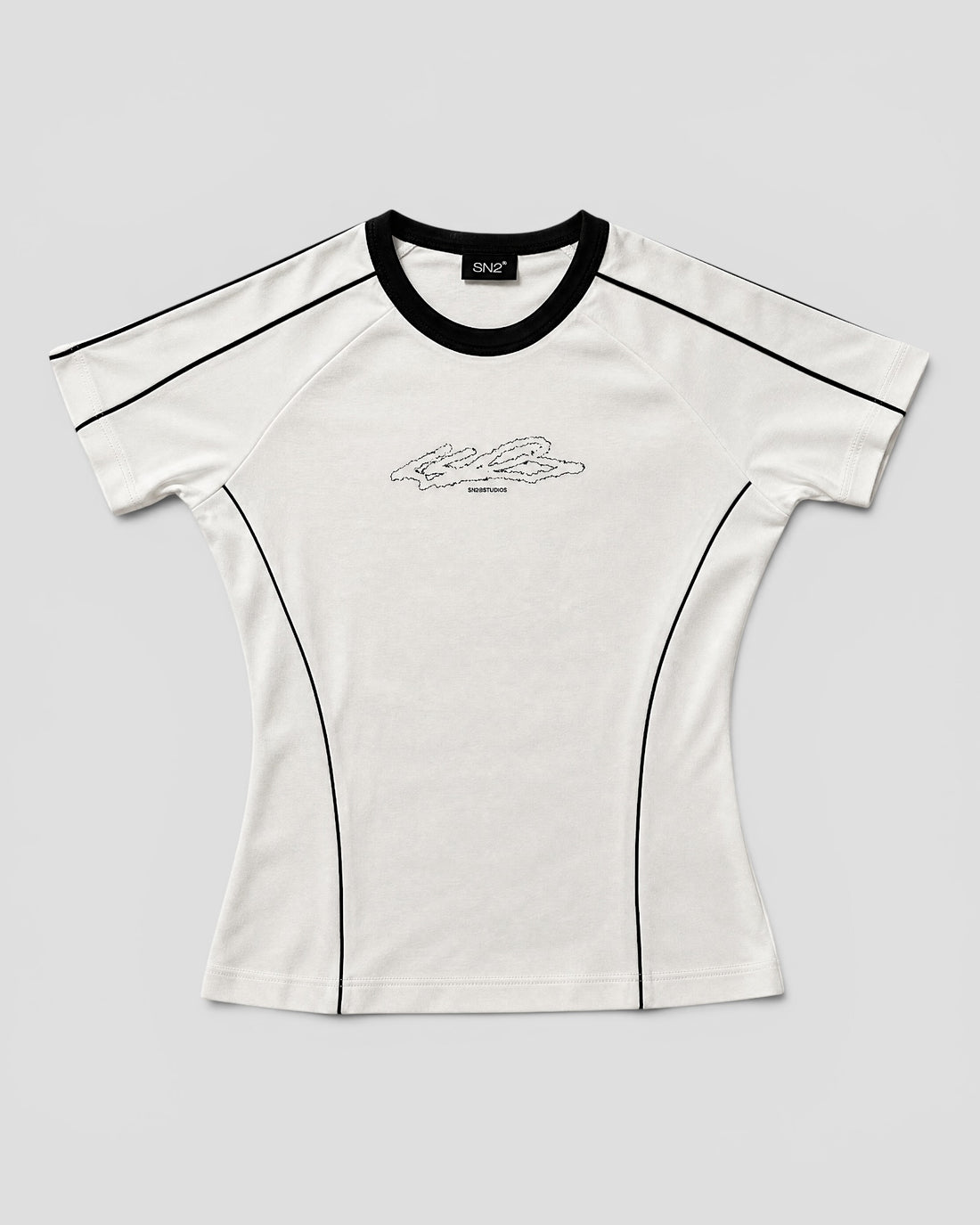 DEMENTE LEYENDA WHITE SHORT SLEEVE TOP