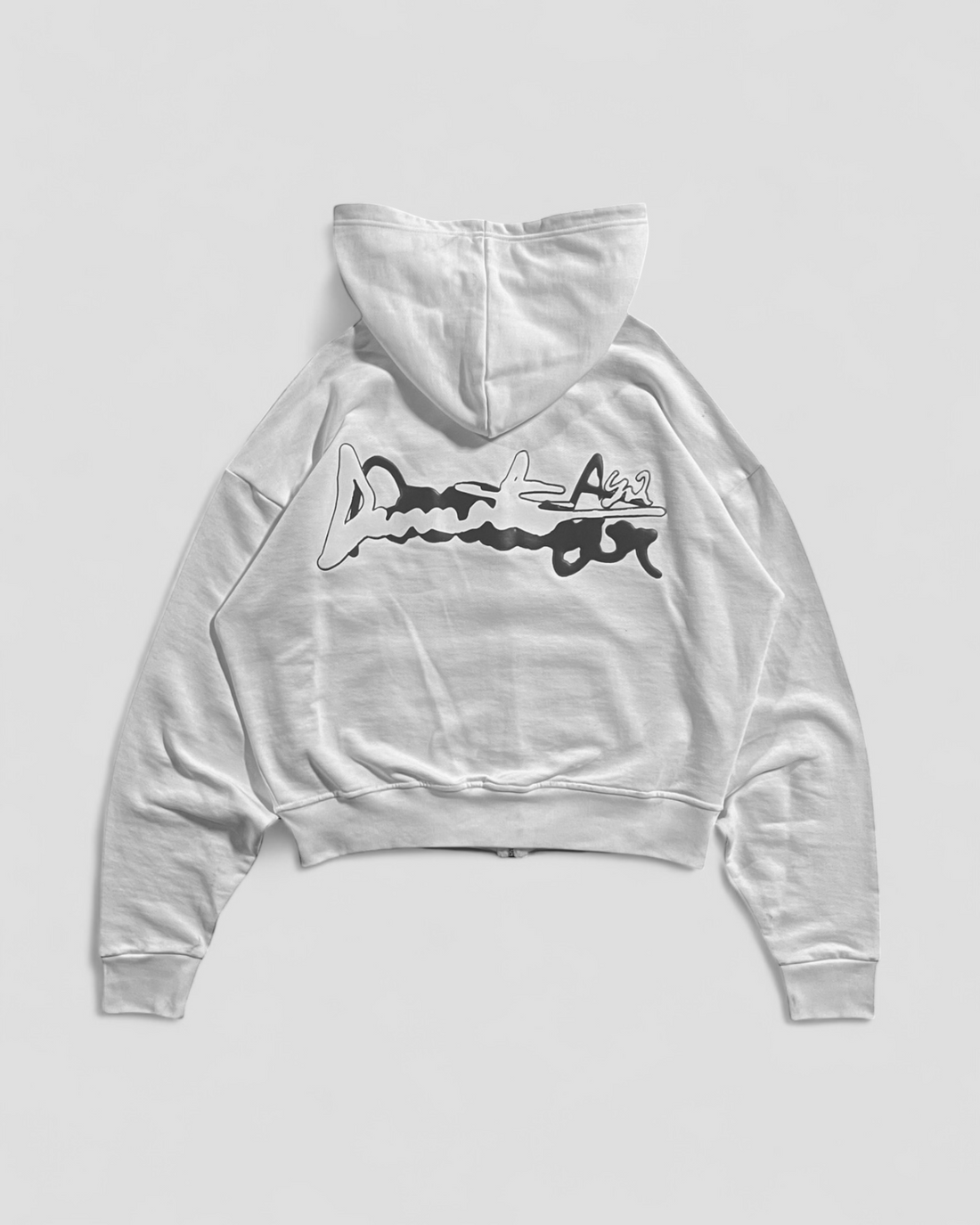 DEMENTE GREY ON WHITE ZIPUP JACKET (PREORDER)