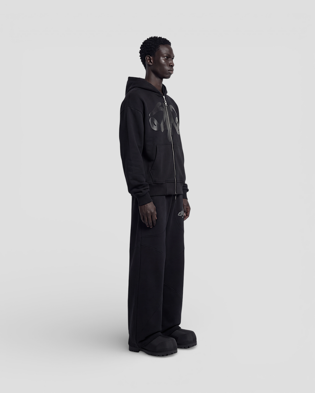 DEMENTE FORMER BLACK ON BLACK ZIPUP JACKET