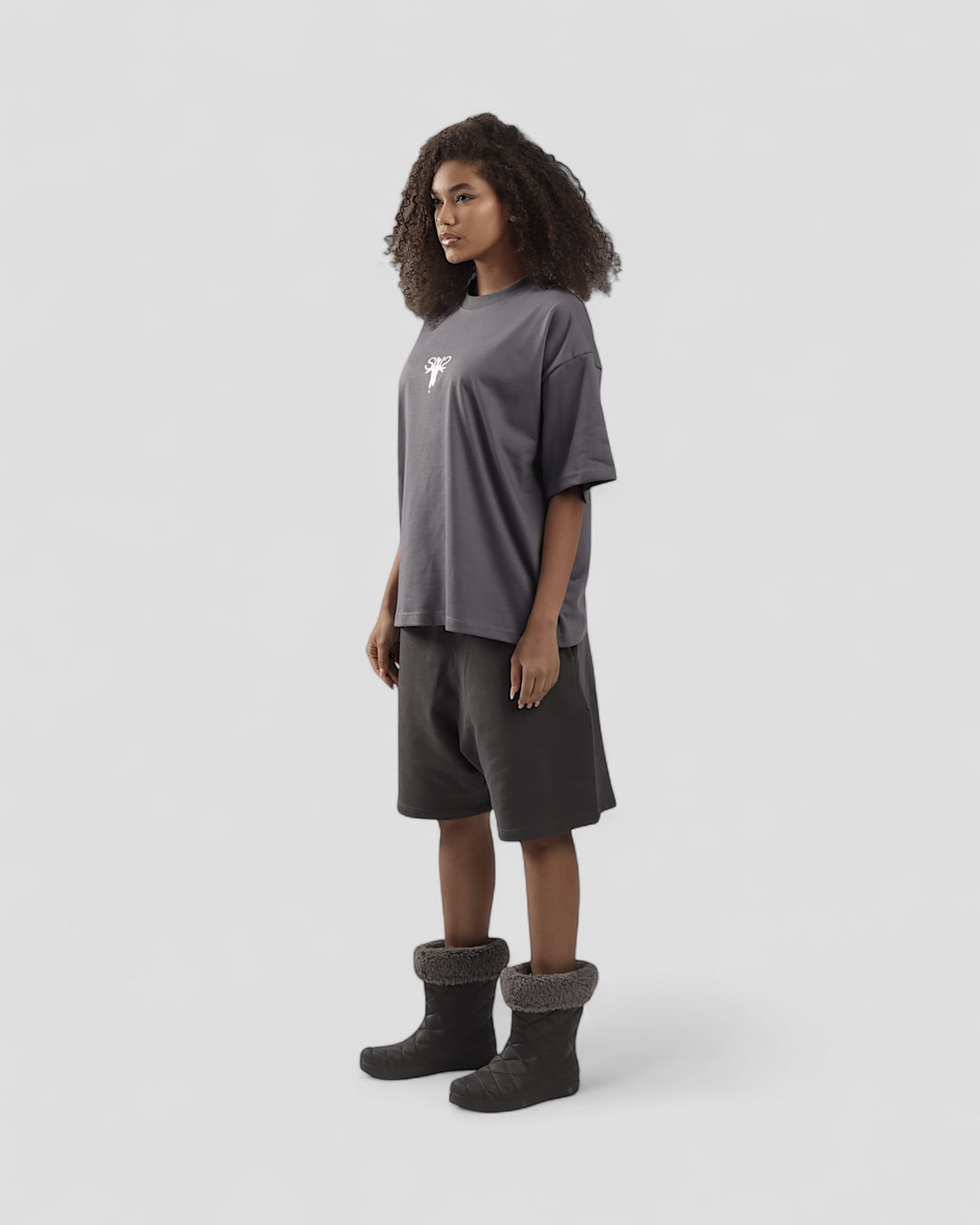 INTERLUDE GREY BOXY TEE