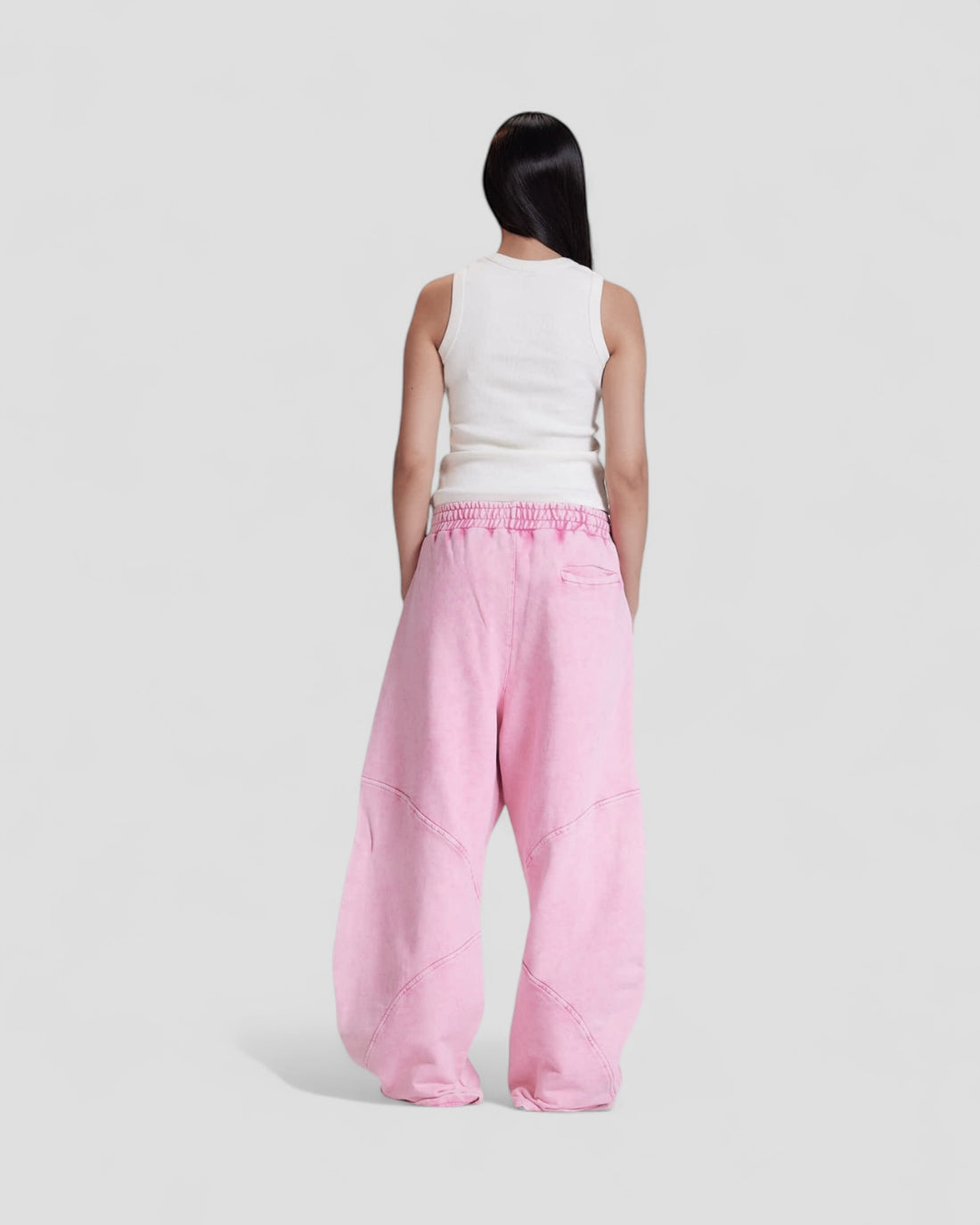 DEMENTE PINK WASHED SWEATPANTS