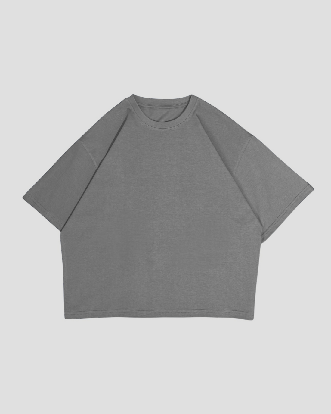 The Perfect Blank Light Grey Boxy Tshirt V1