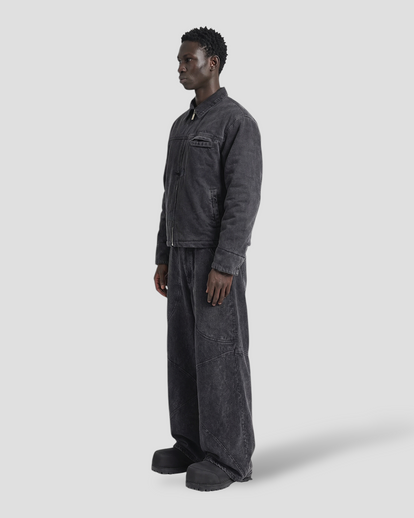 CORE WASHED COLLAR DOUBLE LAYERED WORKER JACKET – SN2 STUDIOS