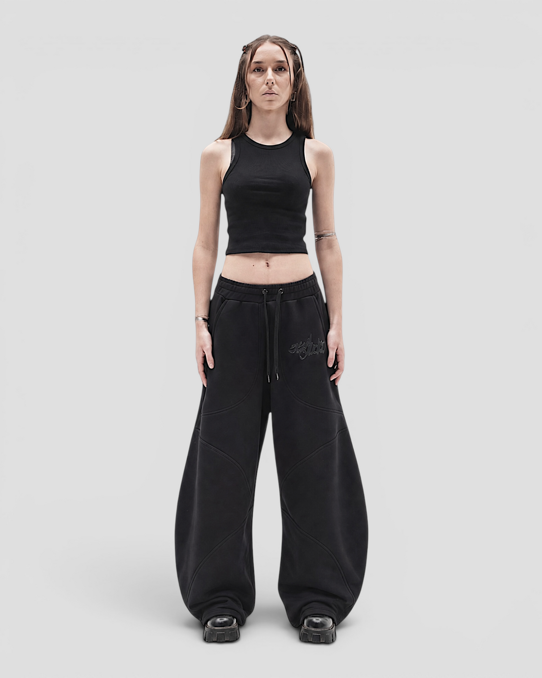 DEMENTE BLACK SWEATPANTS
