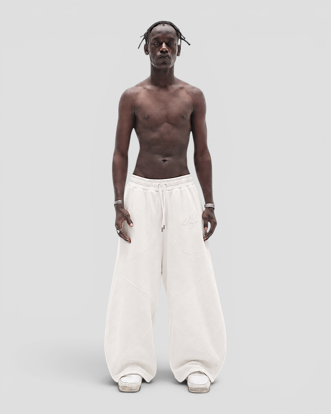 DEMENTE WHITE SWEATPANTS