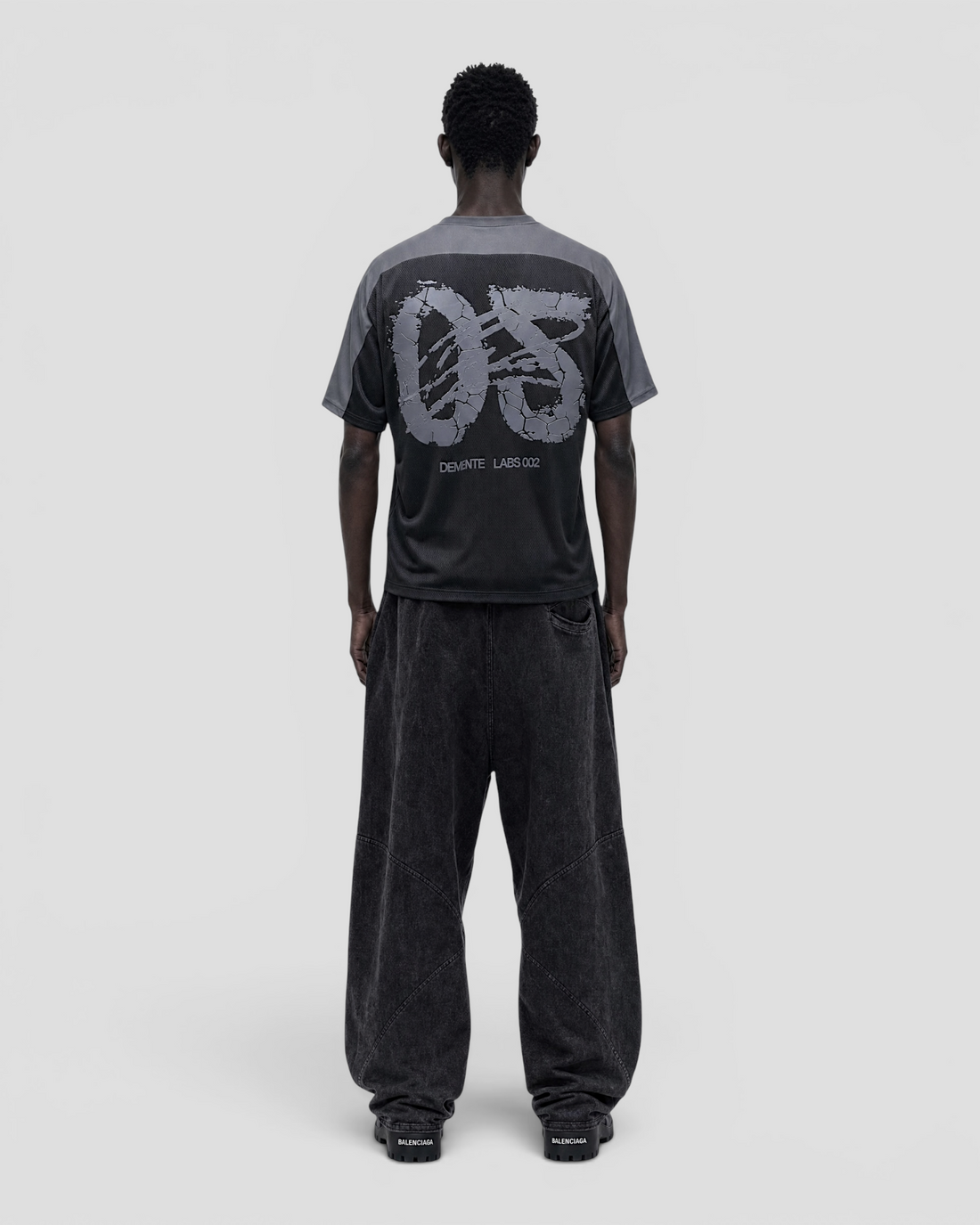 DEMENTE NUMERAL GREY AND BLACK JERSEY