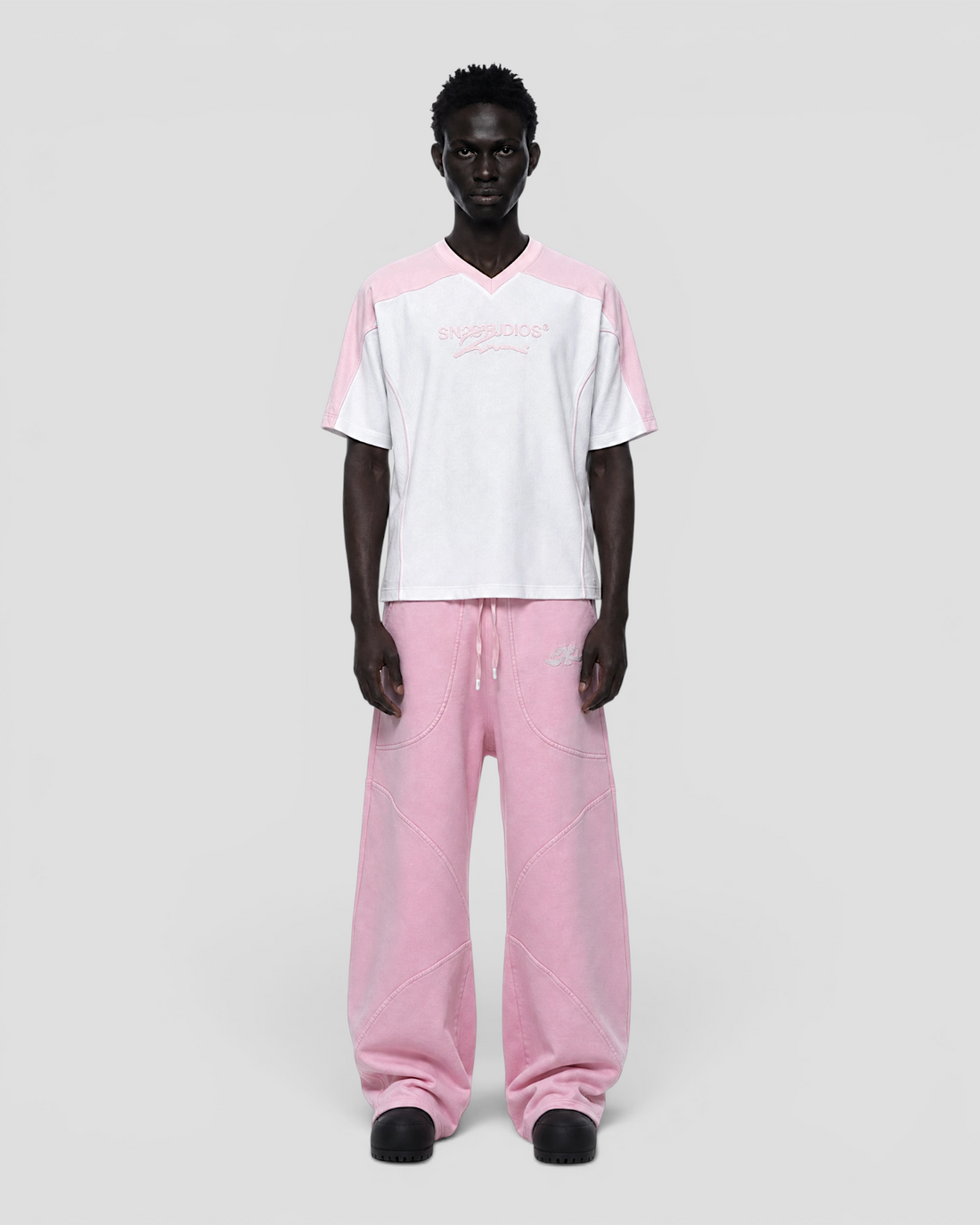 DEMENTE NUMERAL PINK AND WHITE JERSEY